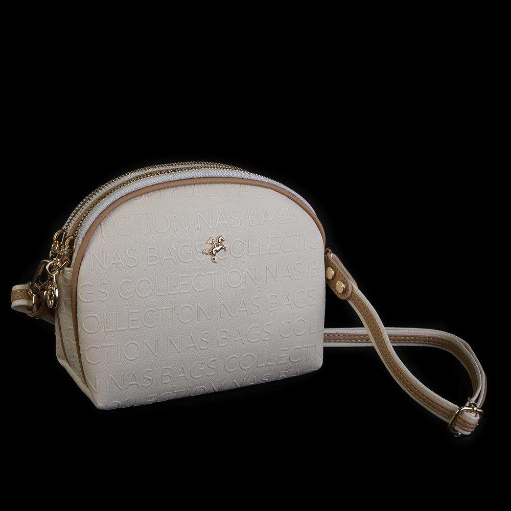 Nas Bag Kadın Çapraz Çanta Krem Camel    Gofraj