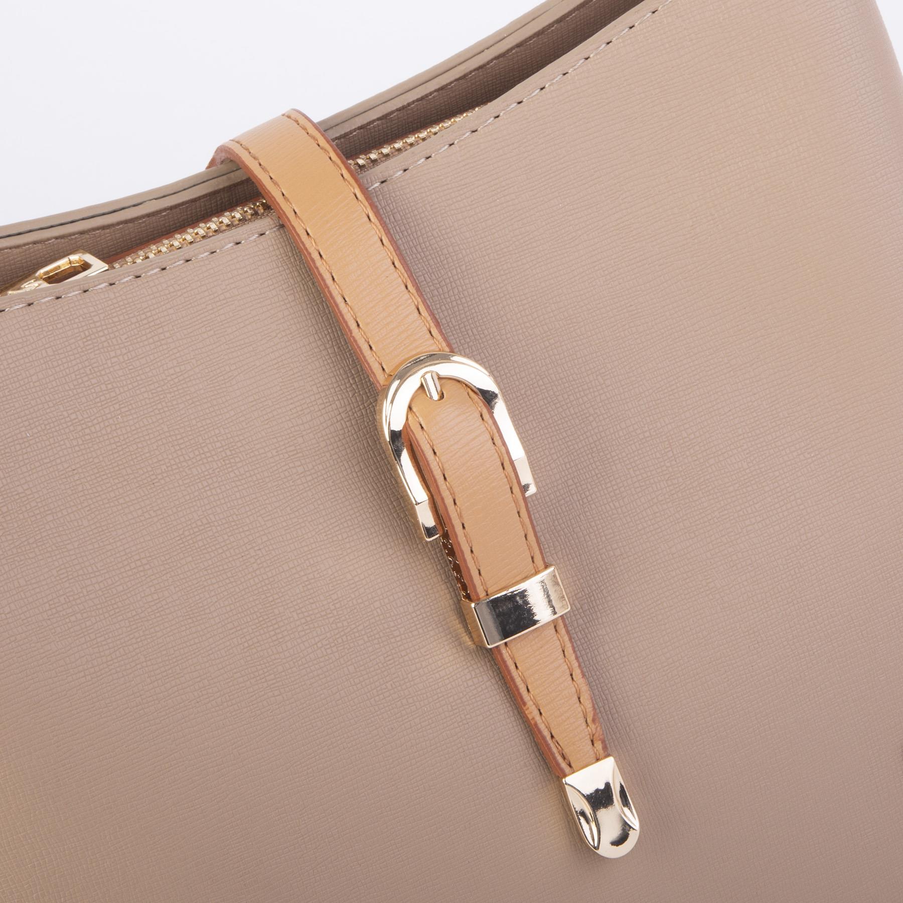 Nas Bag Kadın Çapraz ve Omuz  Çanta Zincirli  Kum Camel Ela 