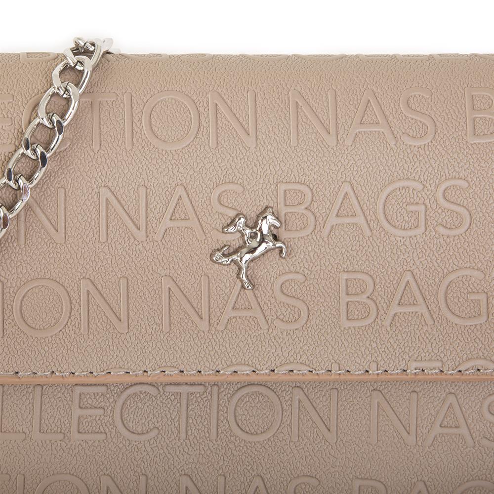 Nas Bag Kadın Çapraz Çanta Kum Gofraj