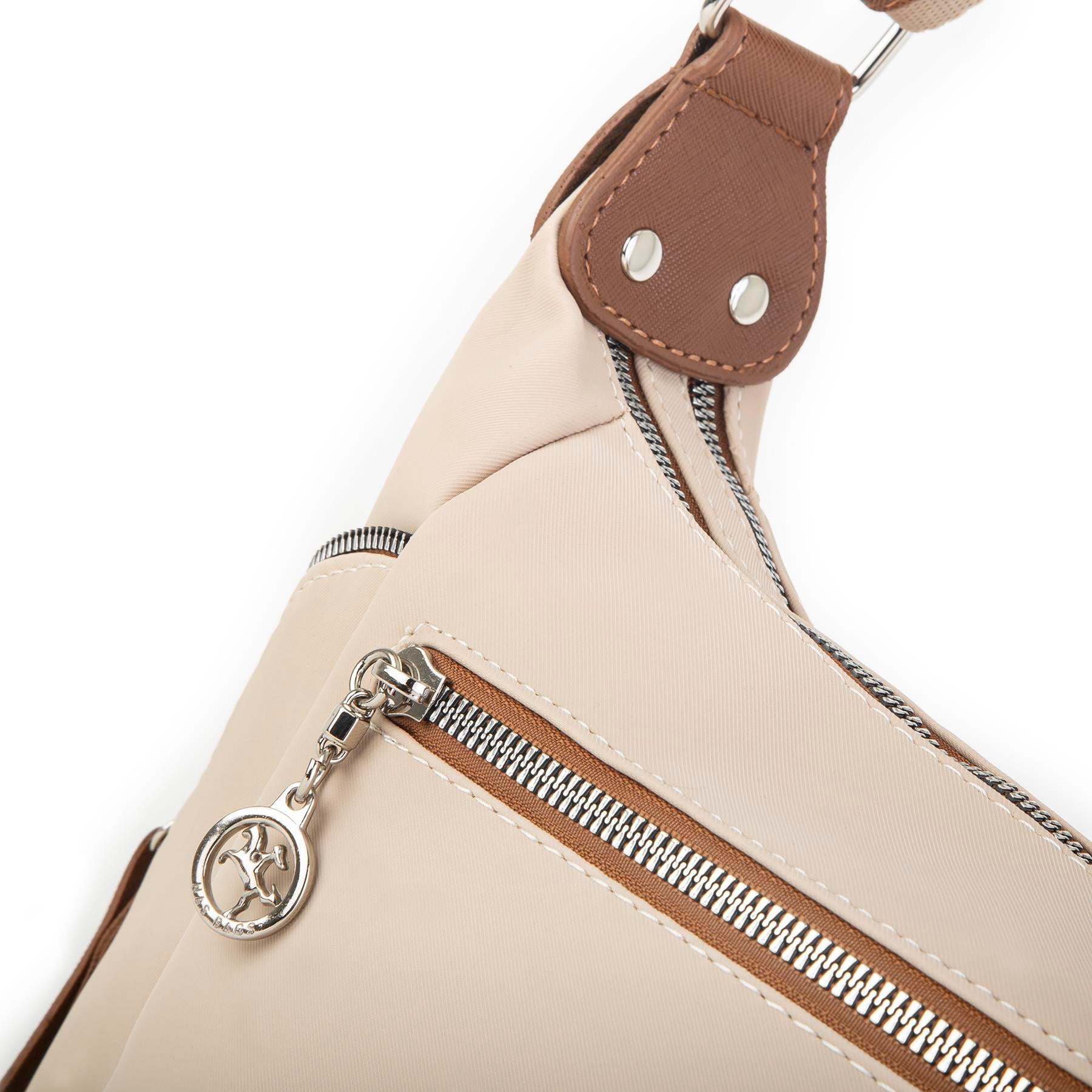 Nas Bag Kadın Çapraz Çanta Kum Taba Buzzy ( 26x21x15 cm)