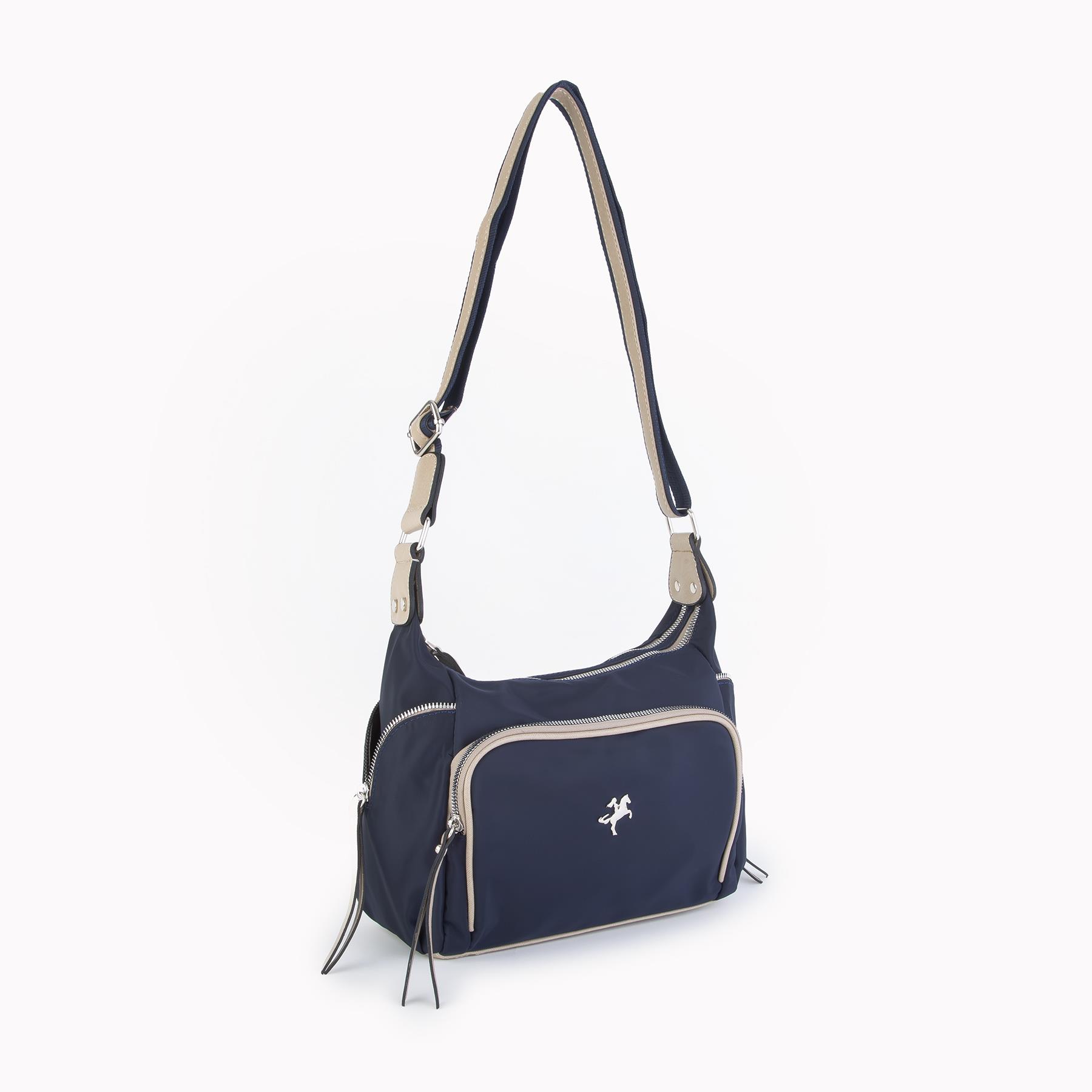 Nas Bag Kadın Çapraz Çanta Lacivert Kum  Buzzy ( 26x21x15 cm)