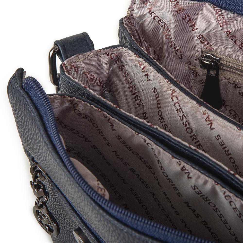 Nas Bag Kadın Çapraz Çanta Lacivert Natural