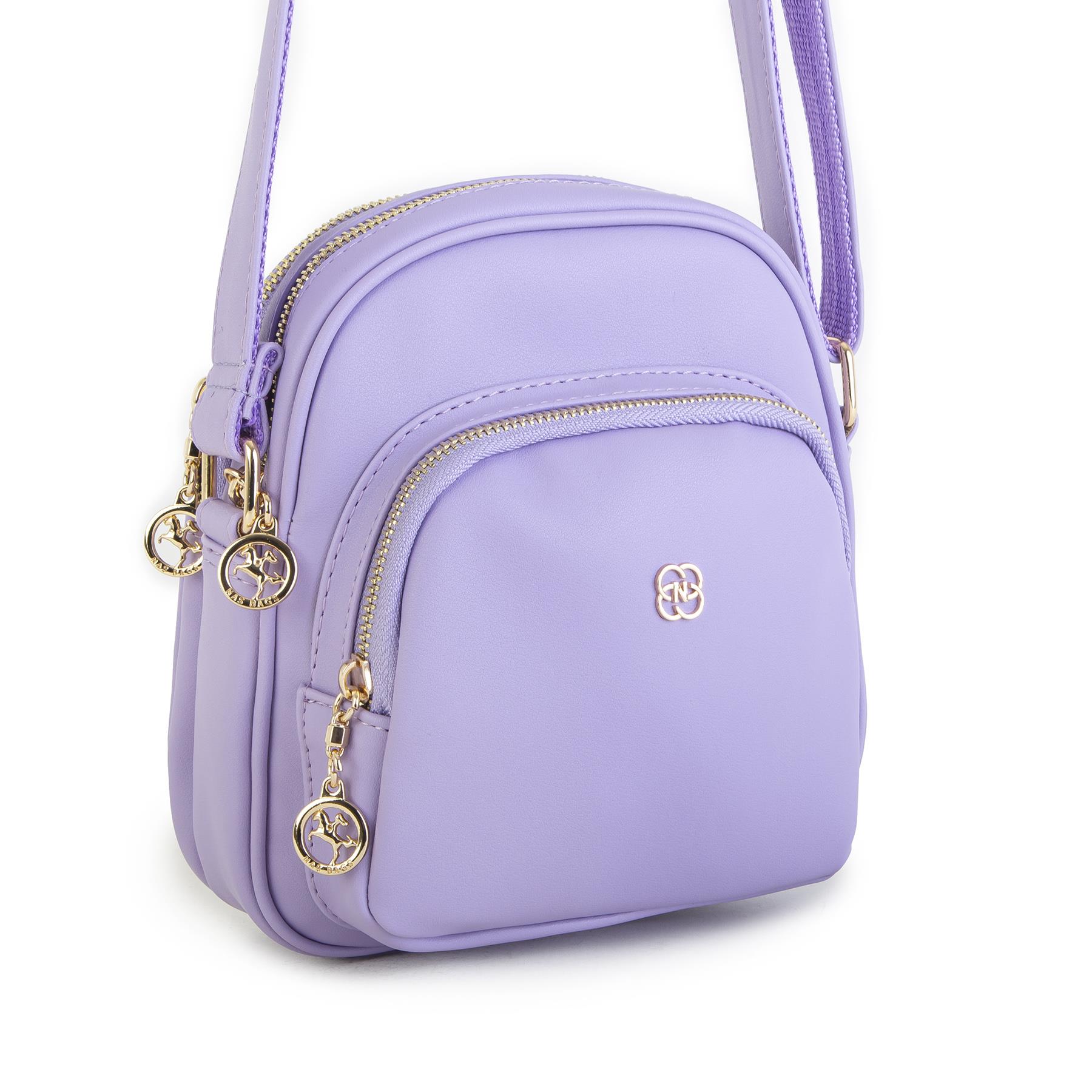 Nas Bag Kadın Çapraz Çanta Lila   Dona