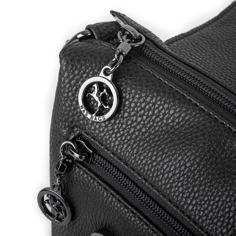 Nas Bag Kadın Çapraz Çanta Siyah Natural