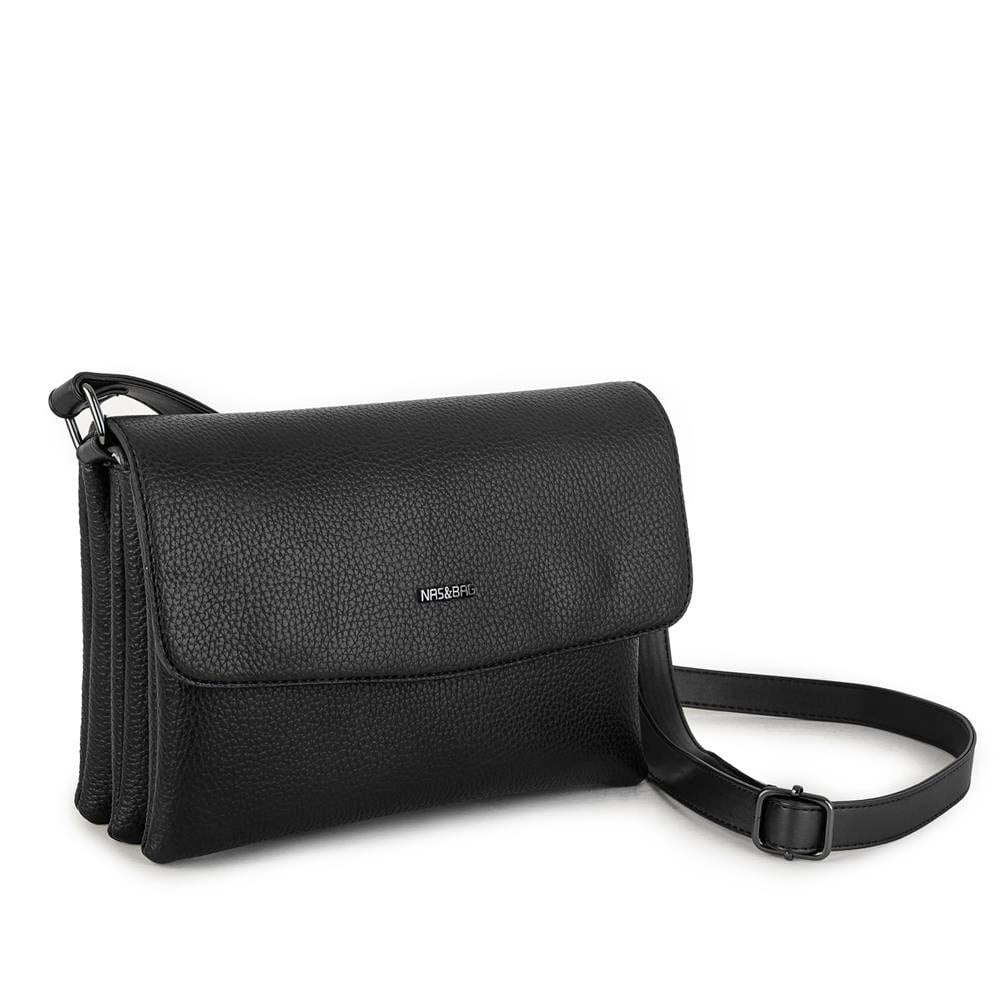 Nas Bag Kadın Çapraz Çanta Siyah Natural