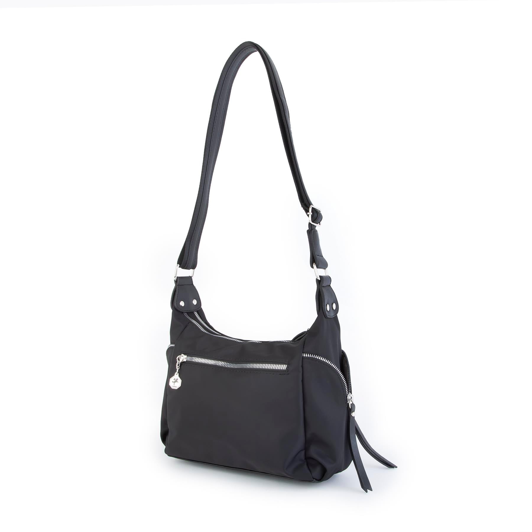 Nas Bag Kadın Çapraz Çanta Siyah  Saten ( 26x21x15 cm)