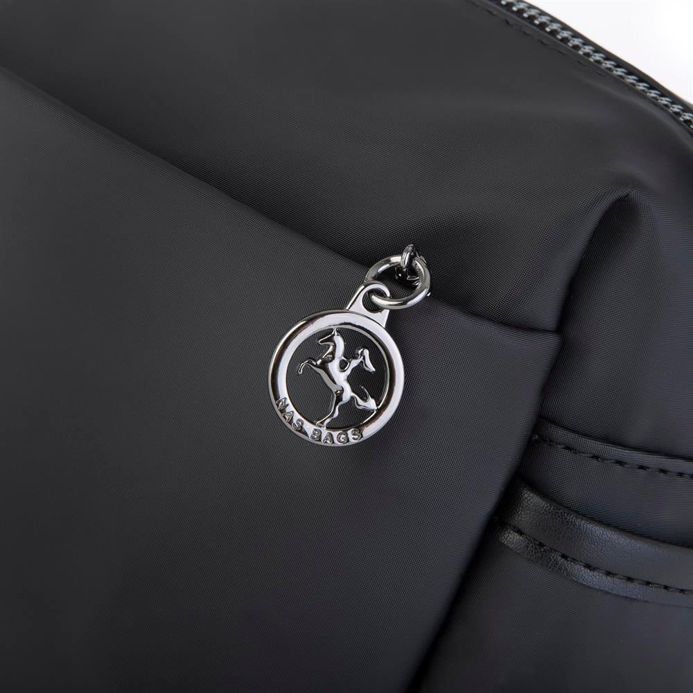 Nas Bag Kadın Çapraz Çanta Siyah  Saten 