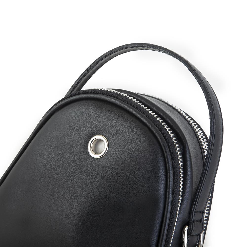 Nas Bag Mini Kadın Çapraz Çanta Siyah Taşlı