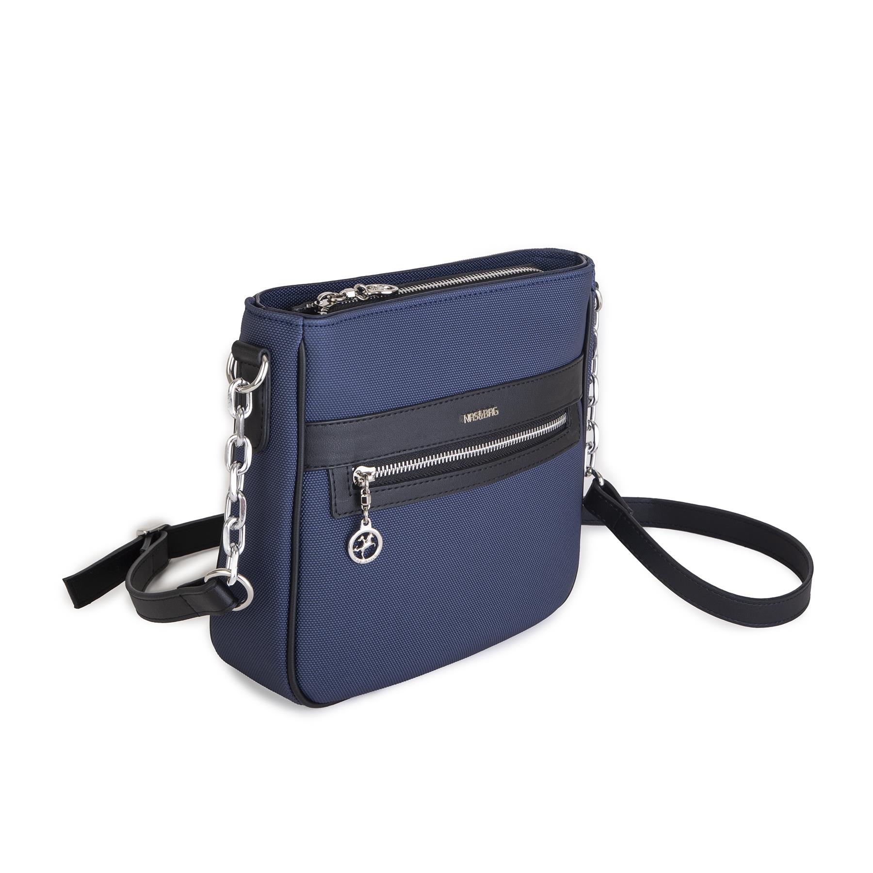 Nas Bag Kadın Çapraz Çanta Spor Ayarlanabilir Askılı  Lacivert Siyah   Lacst  (ürün ölçüsü :24x24x7 cm)