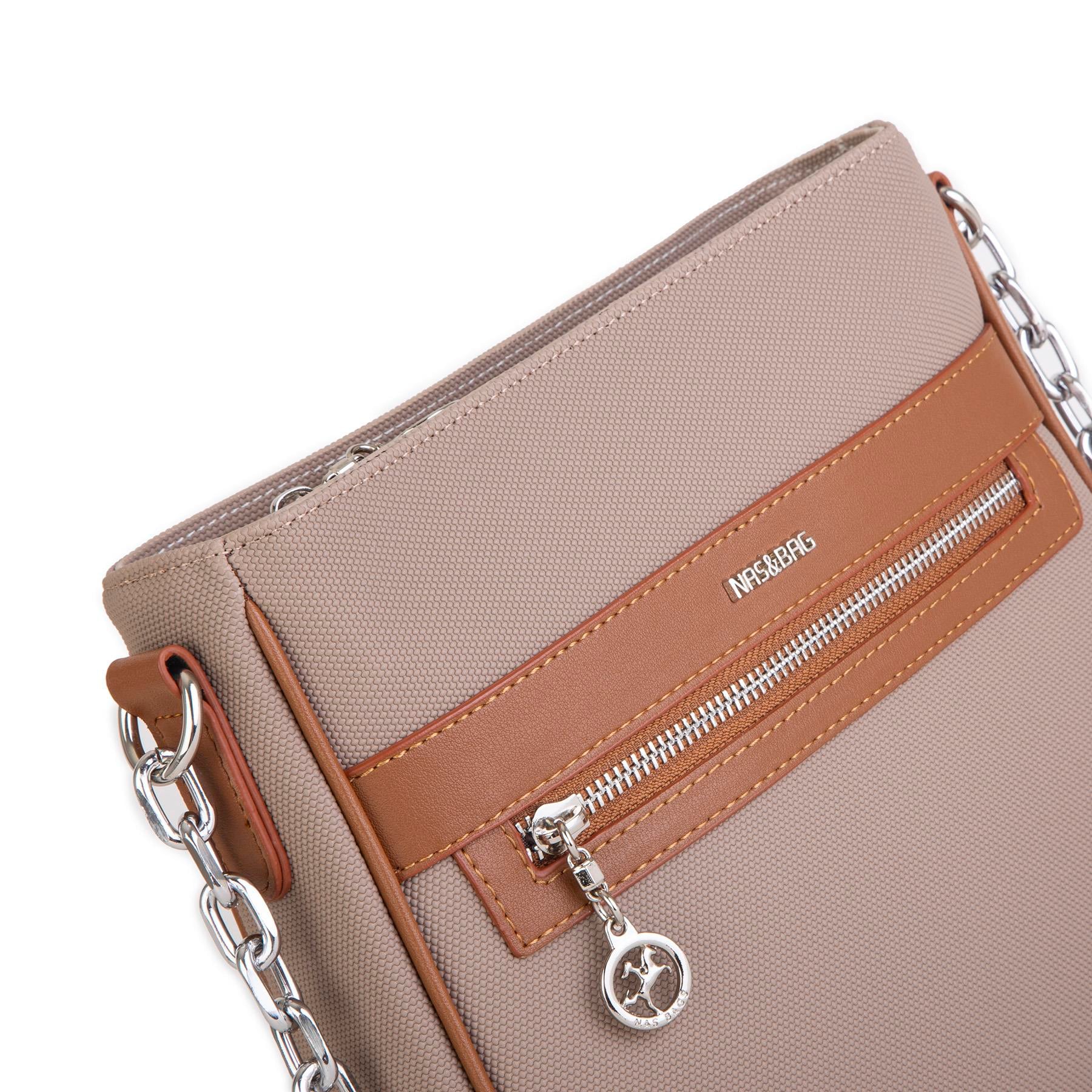 Nas Bag Kadın Çapraz Çanta Spor Ayarlanabilir Askılı  Kum Taba  Lacst  (ürün ölçüsü :24x24x7 cm)