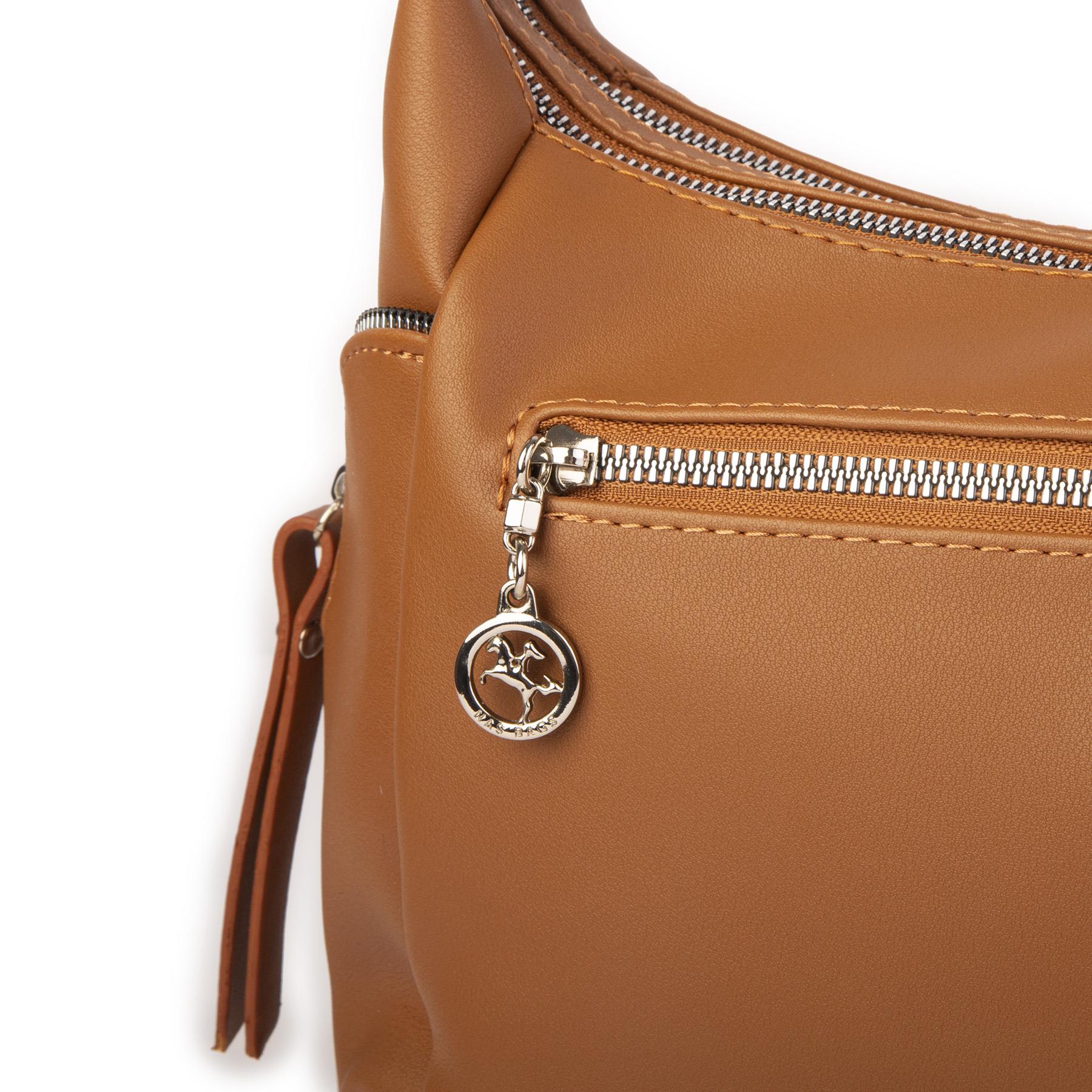 Nas Bag Kadın Çapraz Çanta Taba  Dona   ( 26x21x15 cm)