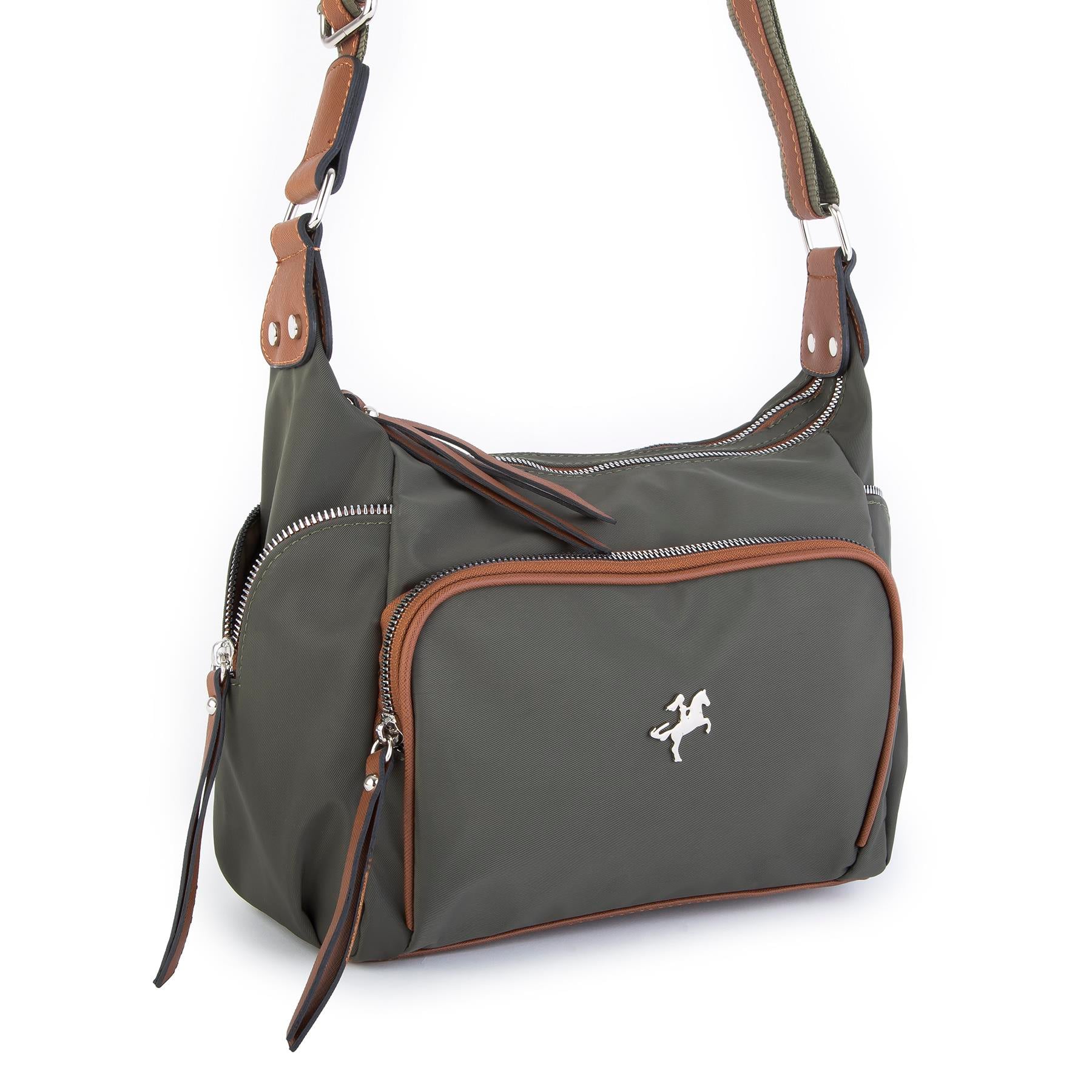 Nas Bag Kadın Çapraz Çanta Yeşil Taba Buzzy ( 26x21x15 cm)