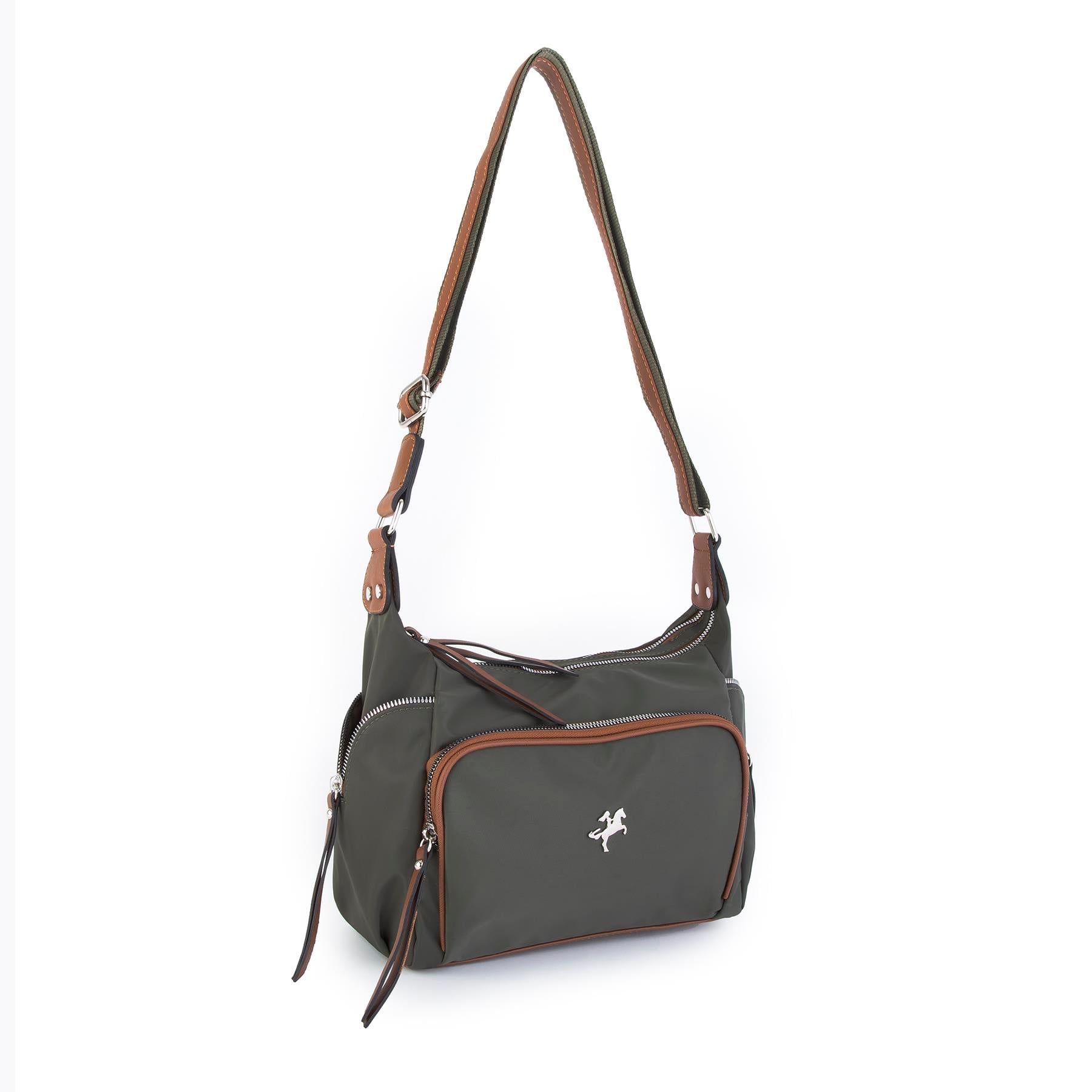 Nas Bag Kadın Çapraz Çanta Yeşil Taba Buzzy ( 26x21x15 cm)