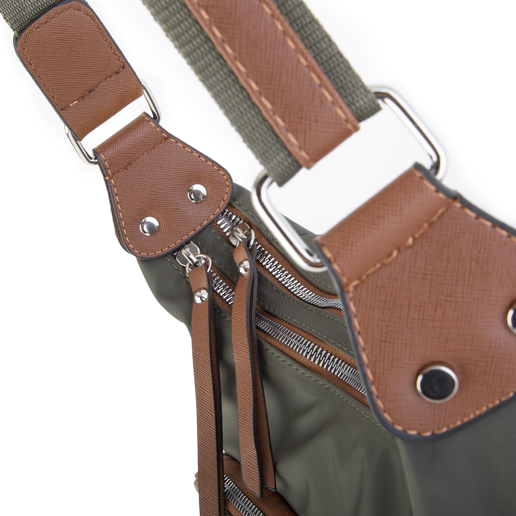 Nas Bag Kadın Çapraz Çanta Yeşil Taba Buzzy ( 26x21x15 cm)