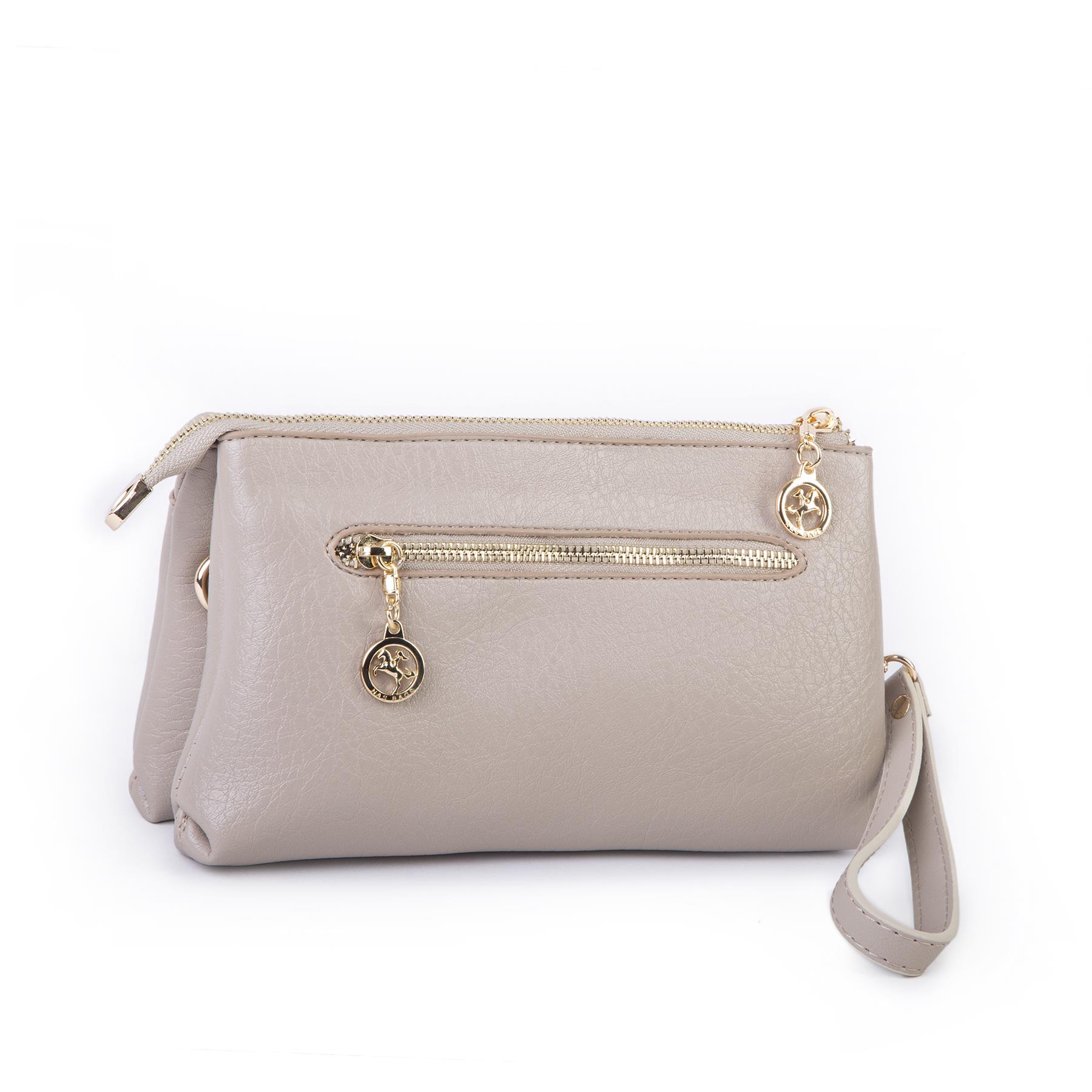Nas Bag Kadın Çapraz ve Clutch Çanta Bilek ve Çapraz Askılı (24x15 cm) Kum Victoria 