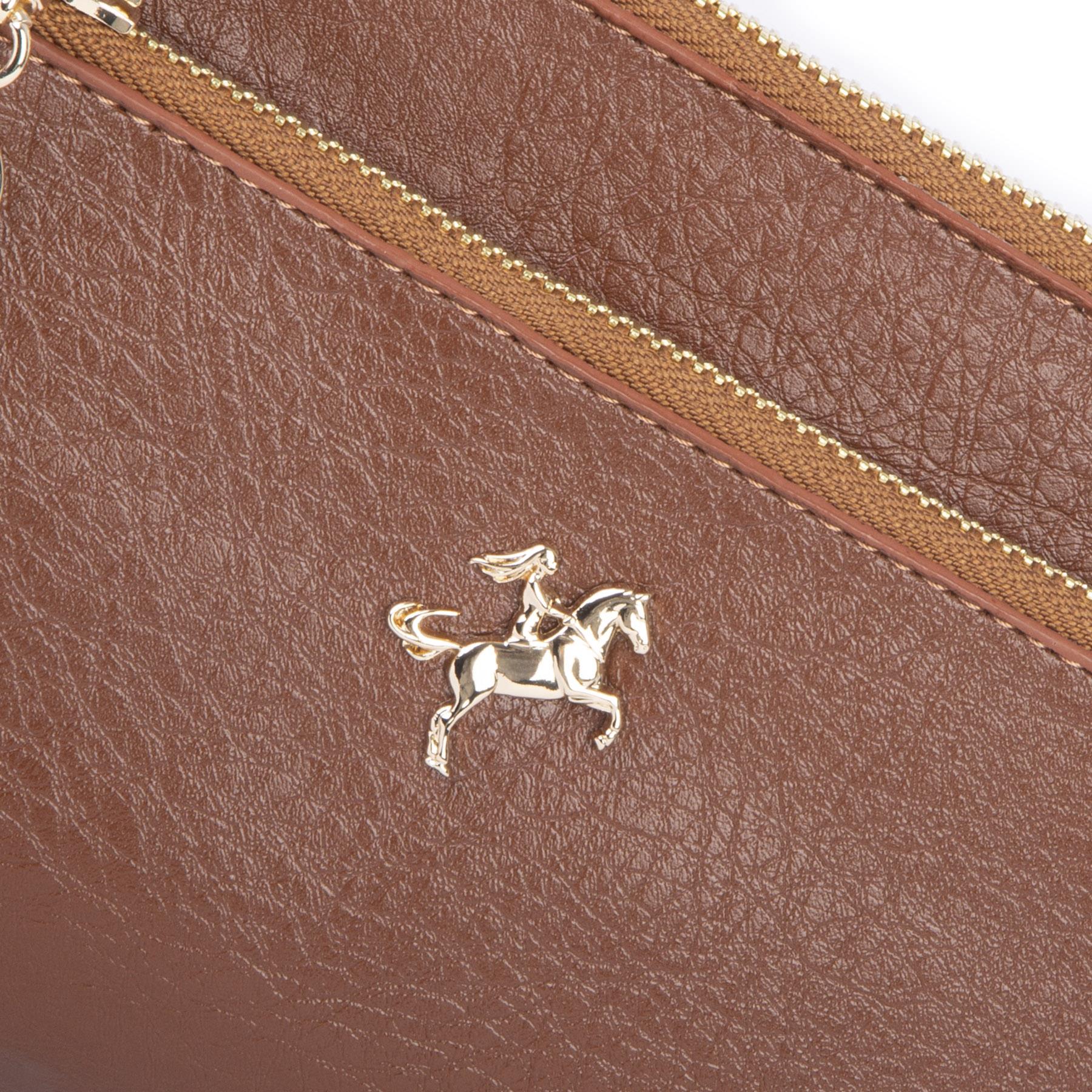 Nas Bag Kadın Çapraz ve Clutch Çanta Bilek ve Çapraz Askılı (24x15 cm) Taba Victoria 
