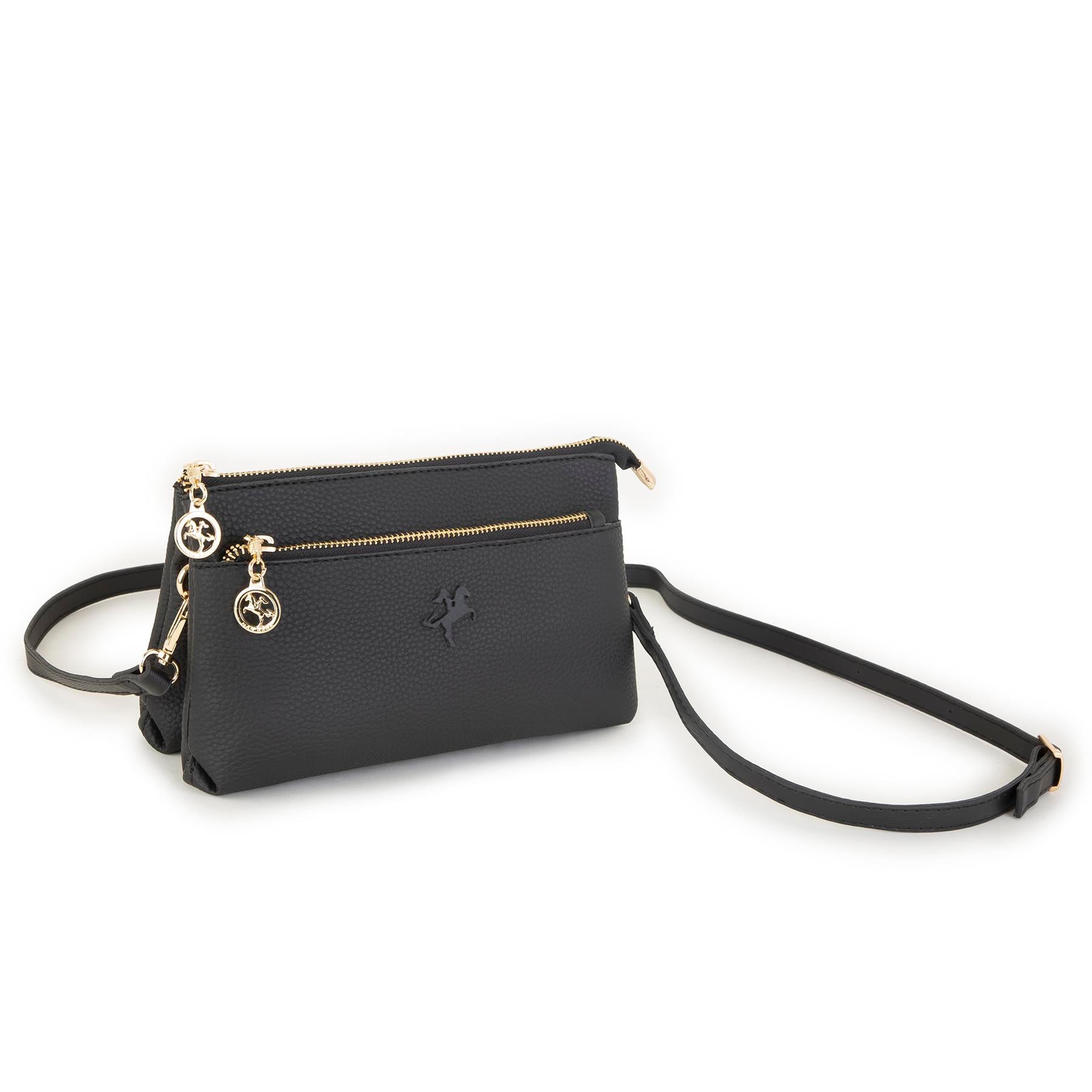 Nas Bag Kadın Çapraz ve Clutch Çanta Bilek ve Çapraz Askılı  Siyah  Natural  (24x15 cm) 