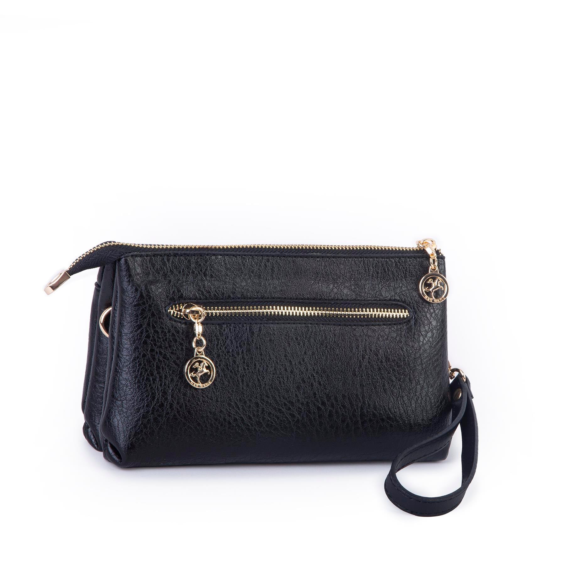 Nas Bag Kadın Çapraz ve Clutch Çanta Bilek ve Çapraz Askılı (24x15 cm) Siyah Victoria 