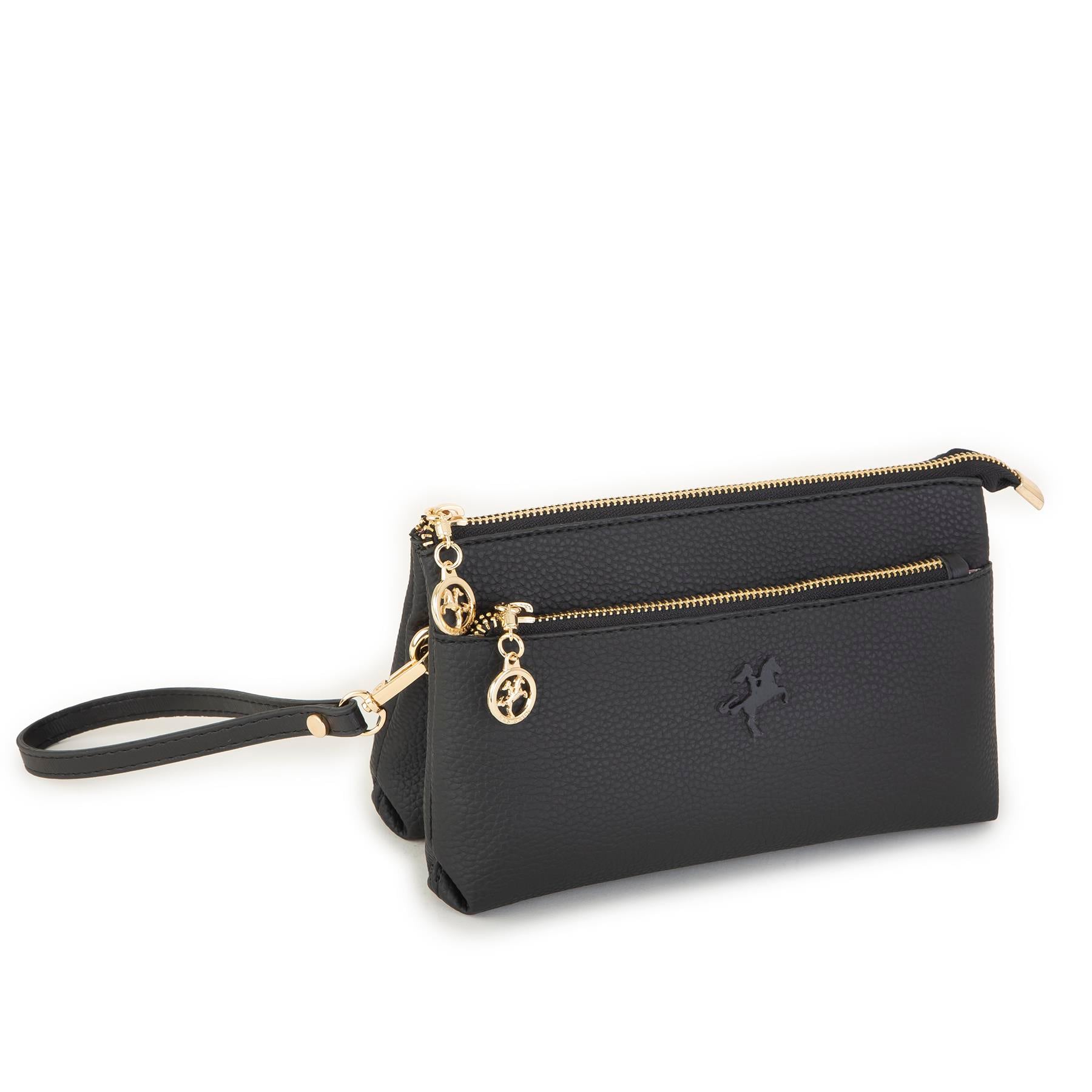 Nas Bag Kadın Çapraz ve Clutch Çanta Bilek ve Çapraz Askılı  Siyah  Natural  (24x15 cm) 