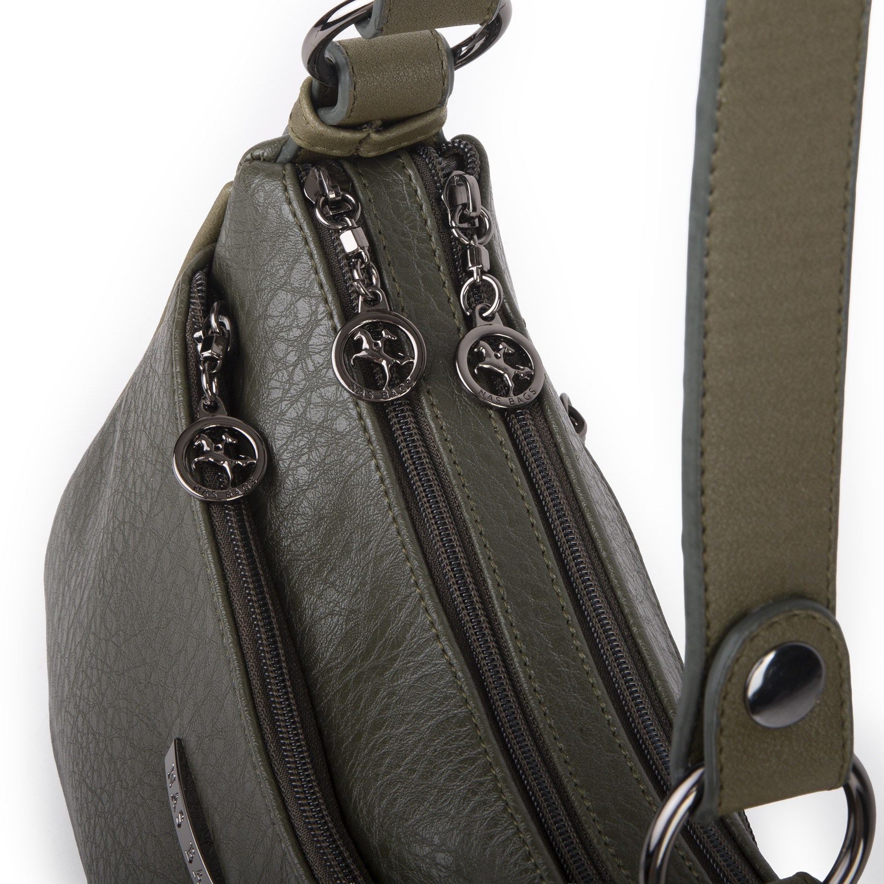 Nas Bag Kadın Çapraz ve Omuz Çanta  (27x19 cm) Haki Victoria 