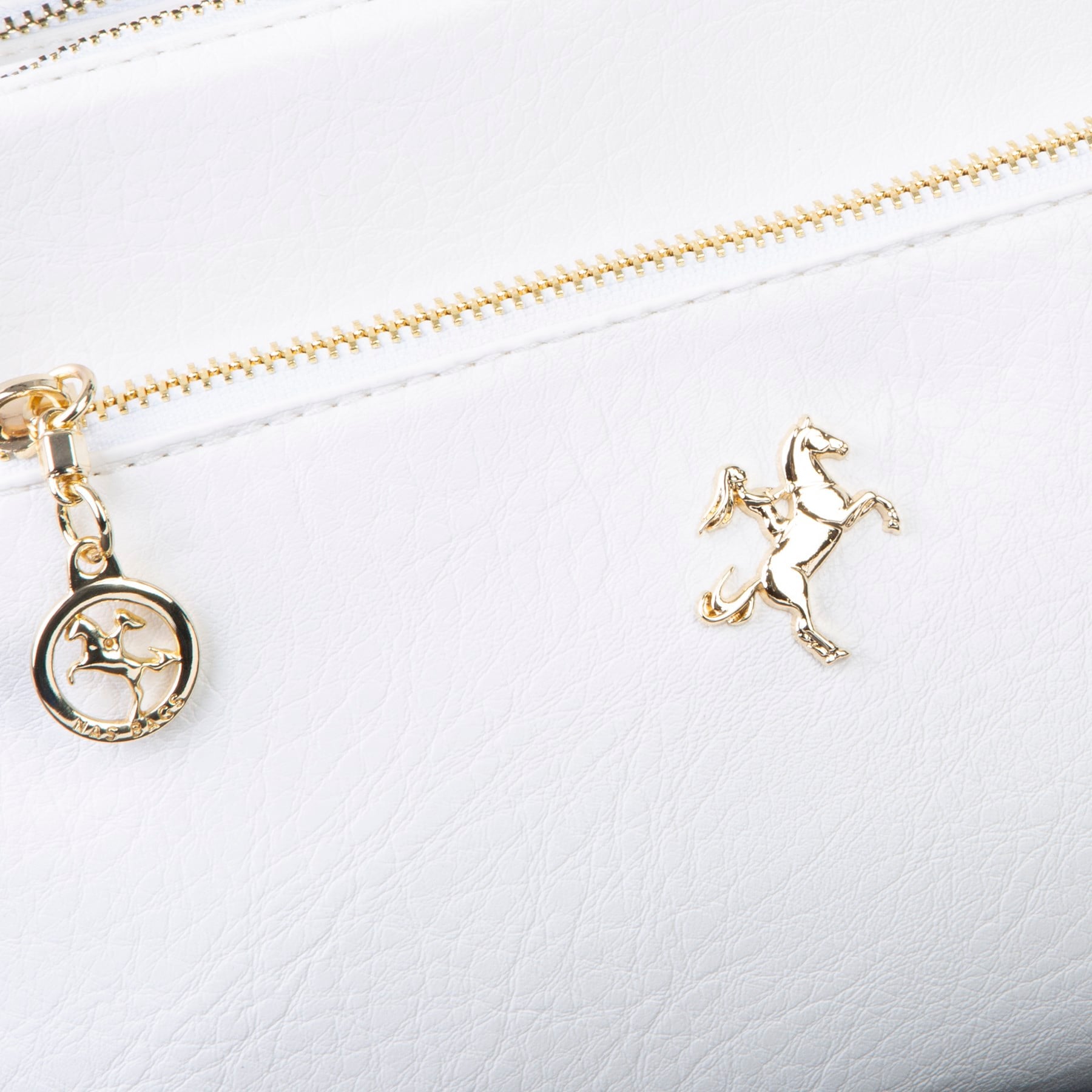 Nas Bag Kadın Çift Gözlü Omuz ve  Çapraz Çanta Beyaz Victoria