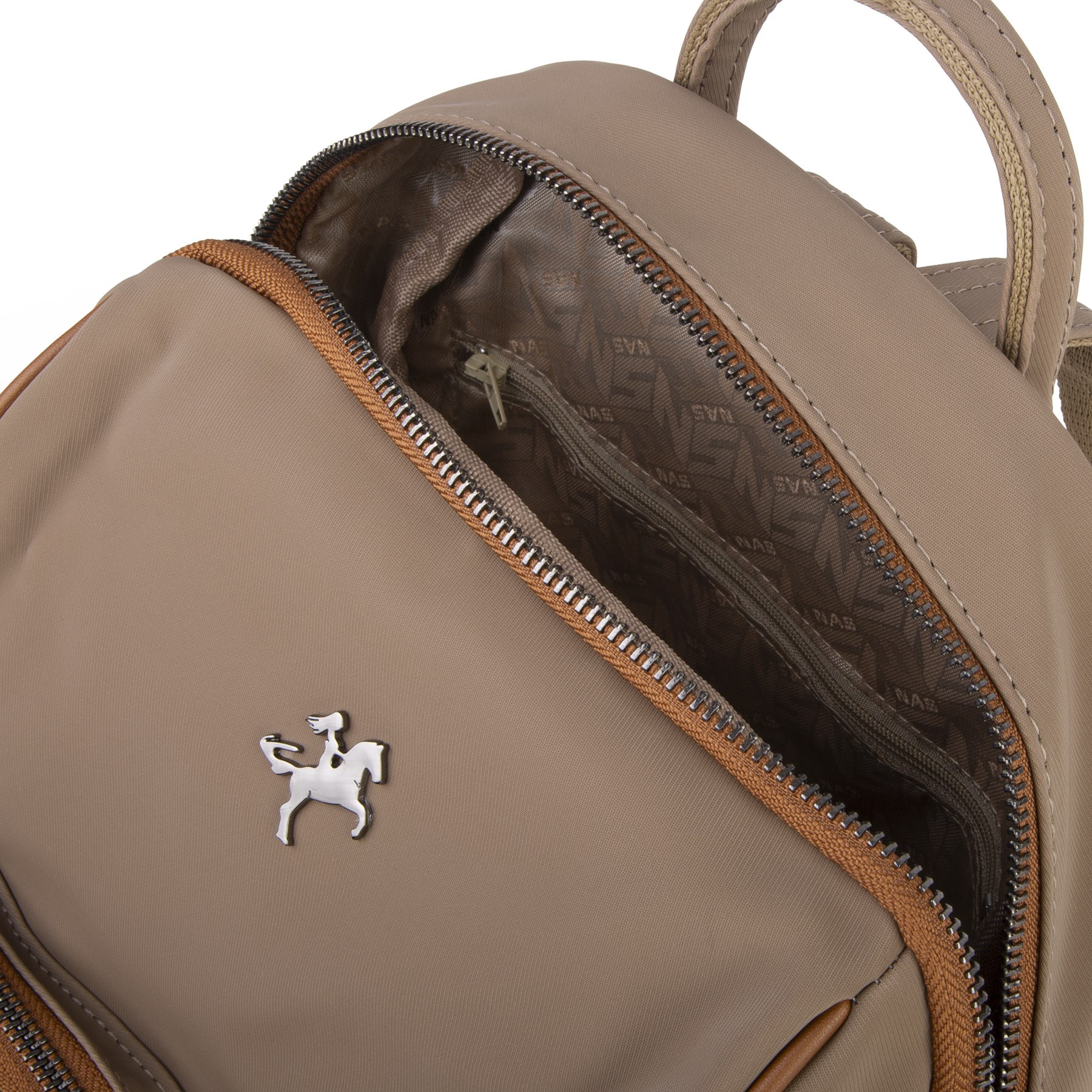 Nas Bag Kadın Çok Cepli Sırt Çantası (en :30cm x boy:34) Vizon Taba Buzzy