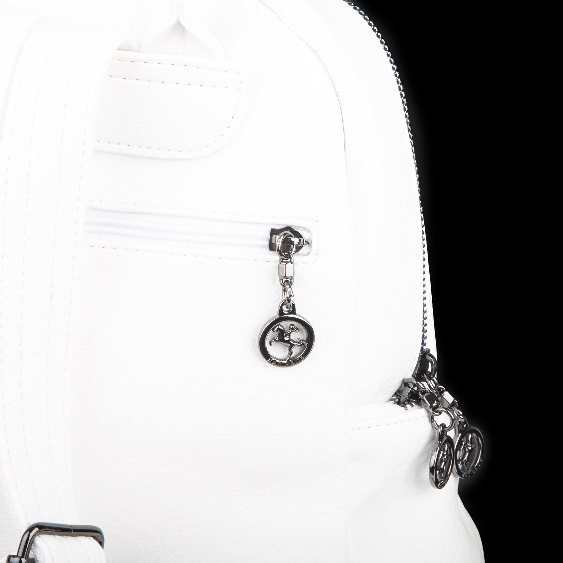 Nas Bag Kadın Çok Cepli Sırt Çantası (en :30cm x boy:34) Beyaz Victoria