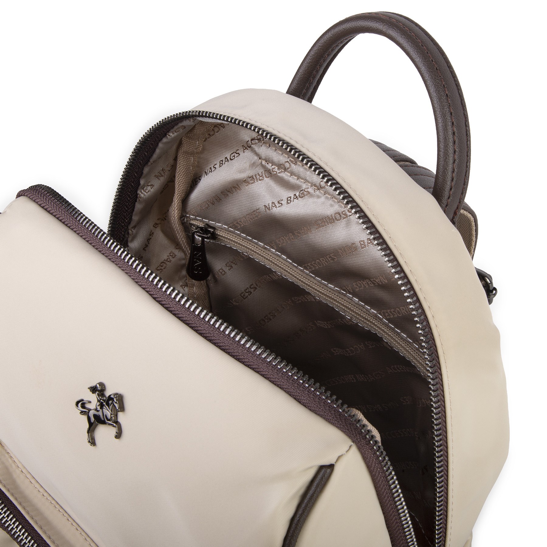 Nas Bag Kadın Çok Cepli Sırt Çantası (en :30cm x boy:34) Kum Kahve