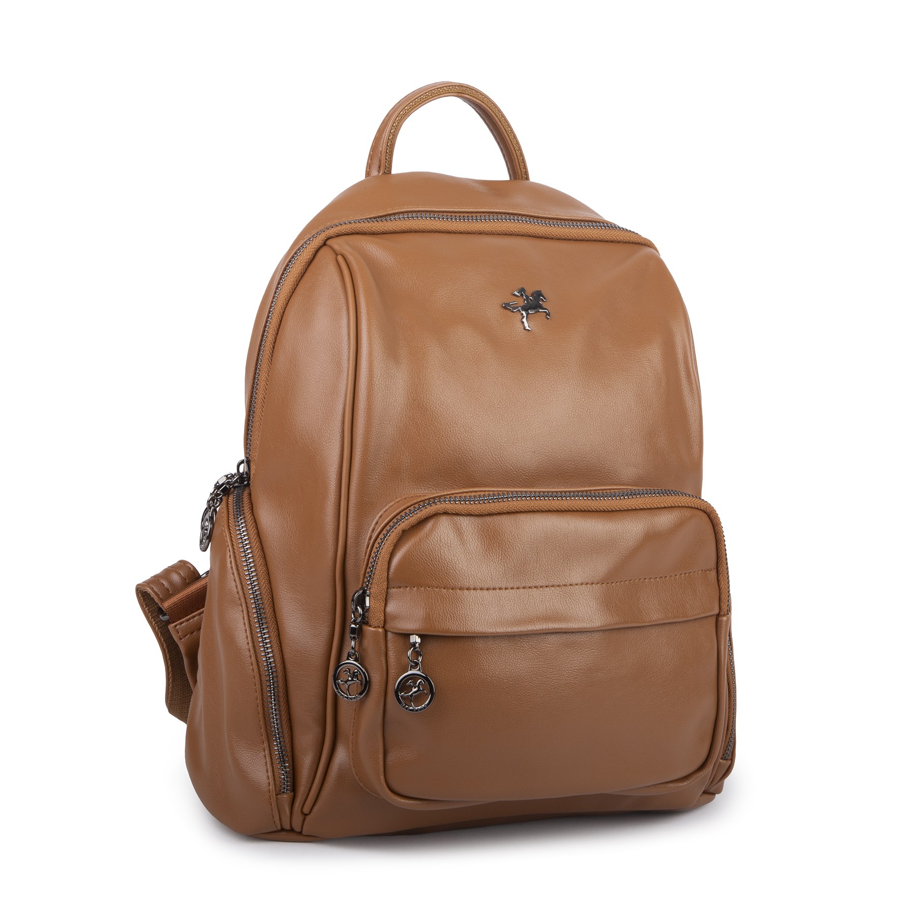 Nas Bag Kadın Çok Cepli Sırt Çantası (en :30cm x boy:34) Taba Nero