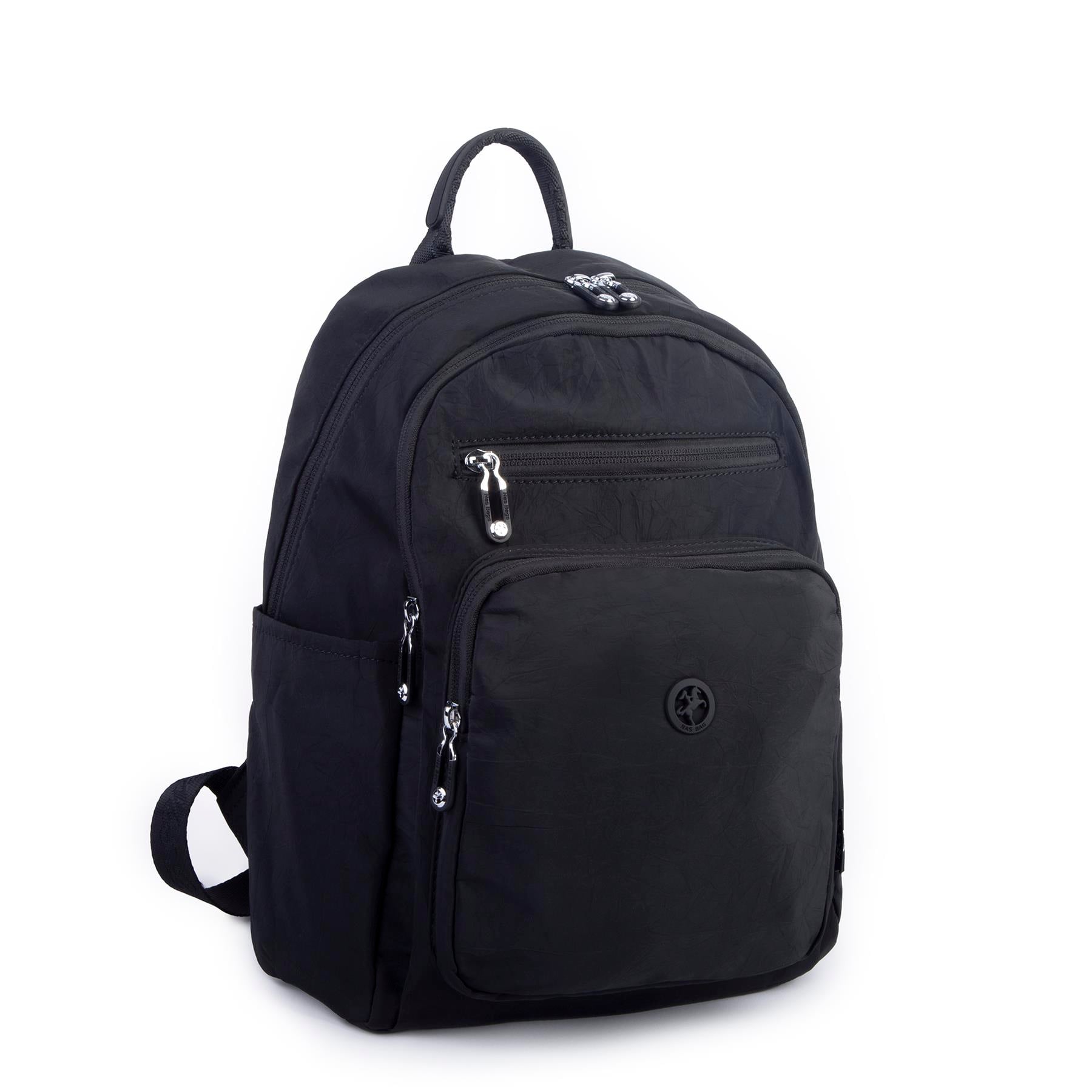 Nas Bag Kadın Çok Gözlü Hafif Su Geçirmez Unisex  (water proof) Çanta Siyah 