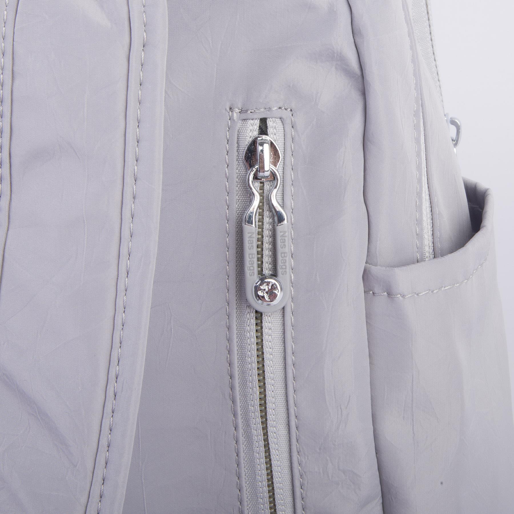 Nas Bag Kadın Çok Gözlü Hafif Su Geçirmez Unisex  (water proof) Çanta Gri 