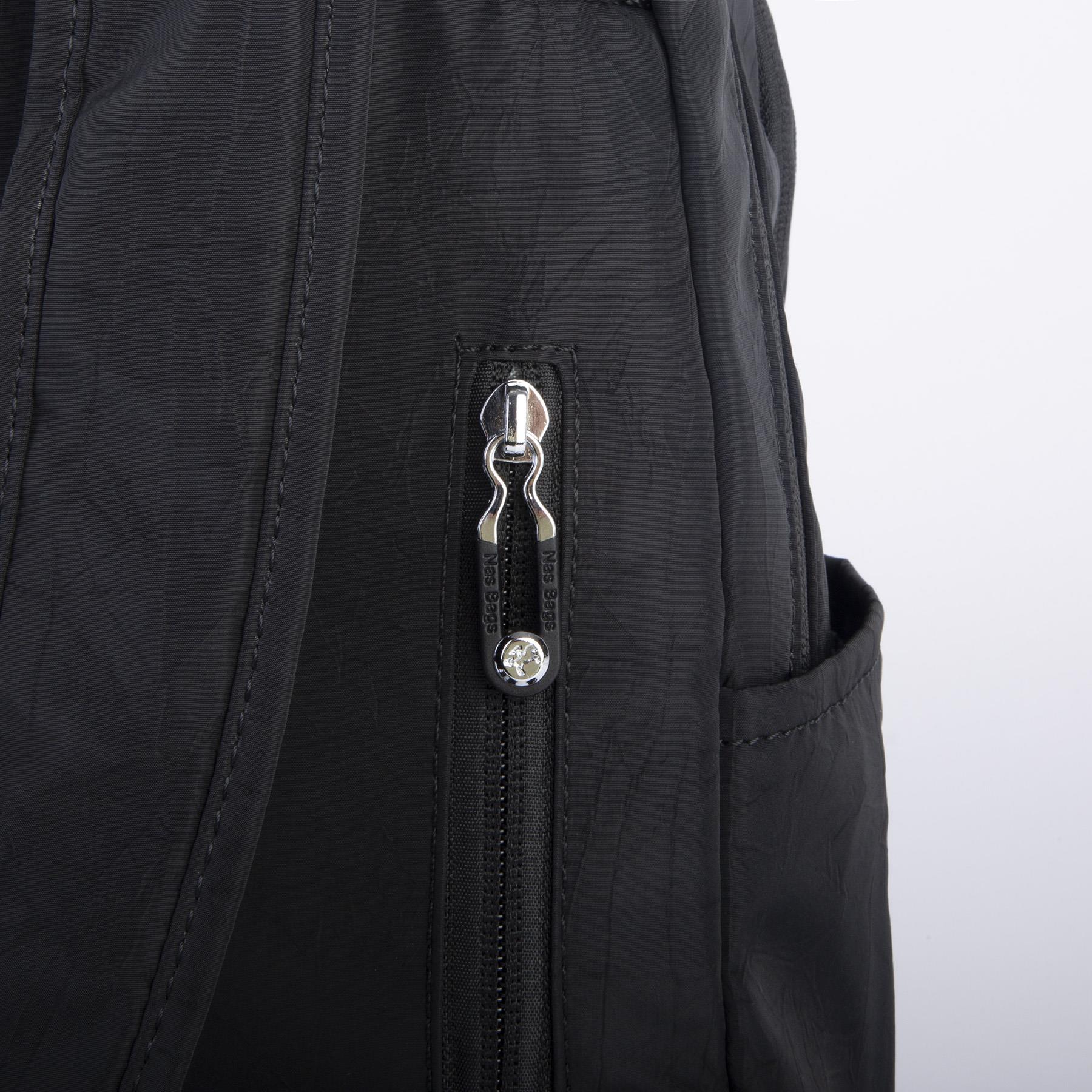 Nas Bag Kadın Çok Gözlü Hafif Su Geçirmez Unisex  (water proof) Çanta Siyah 