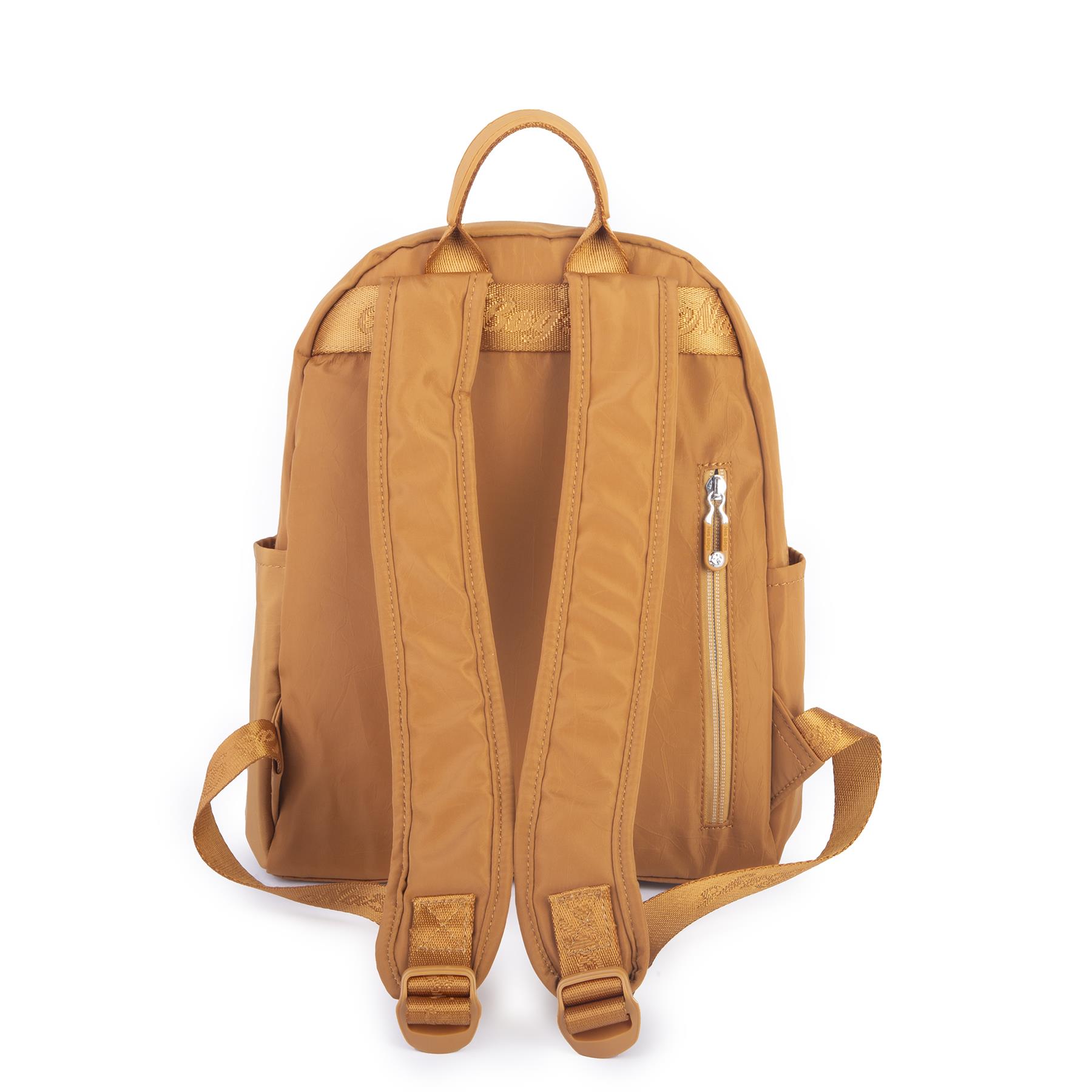 Nas Bag Kadın Çok Gözlü Hafif Su Geçirmez Unisex  (water proof) Çanta Hardal