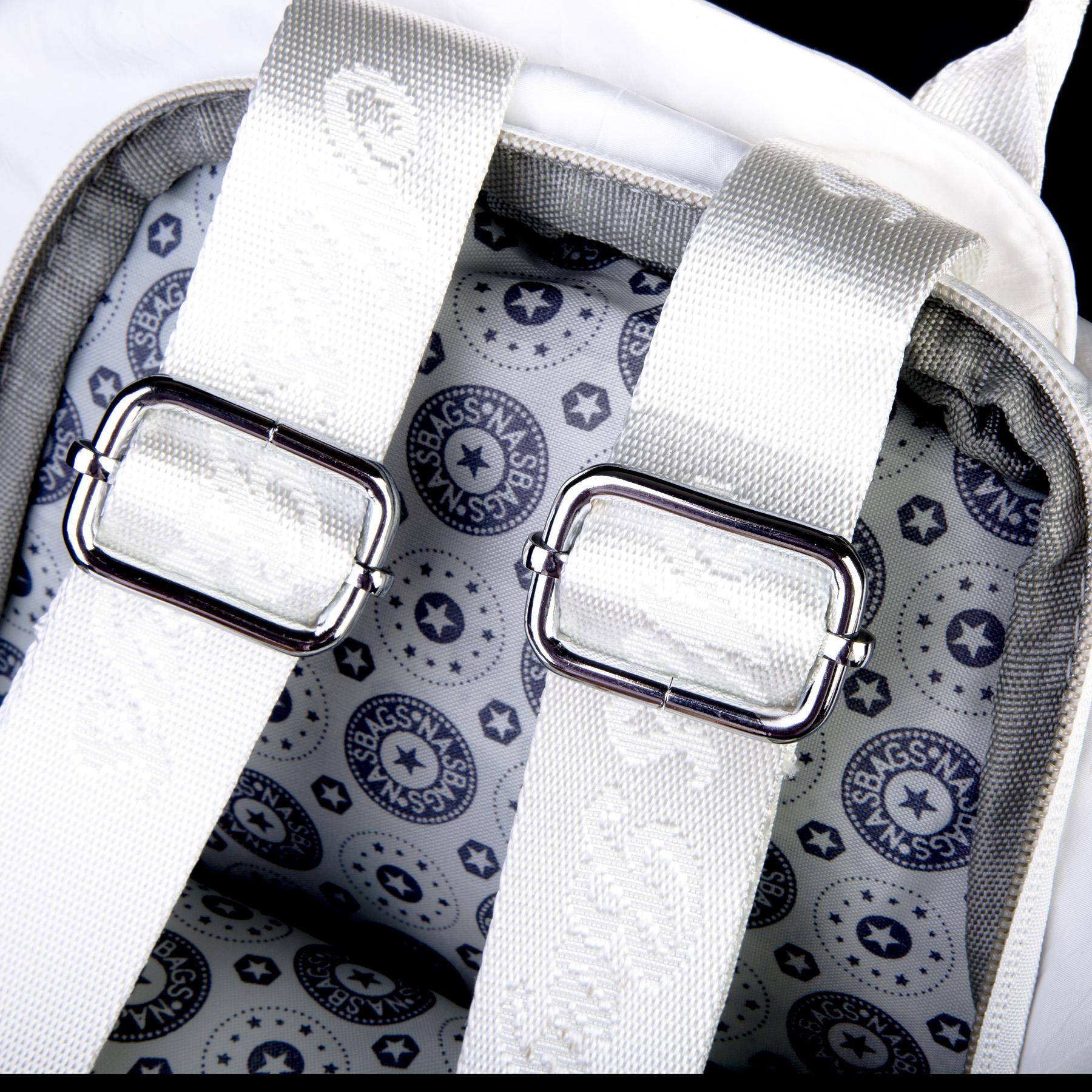 Nas Bag Kadın Çok Gözlü Su Geçirmez (water proof ) Ultra Hafif Sırt Çantası Beyaz