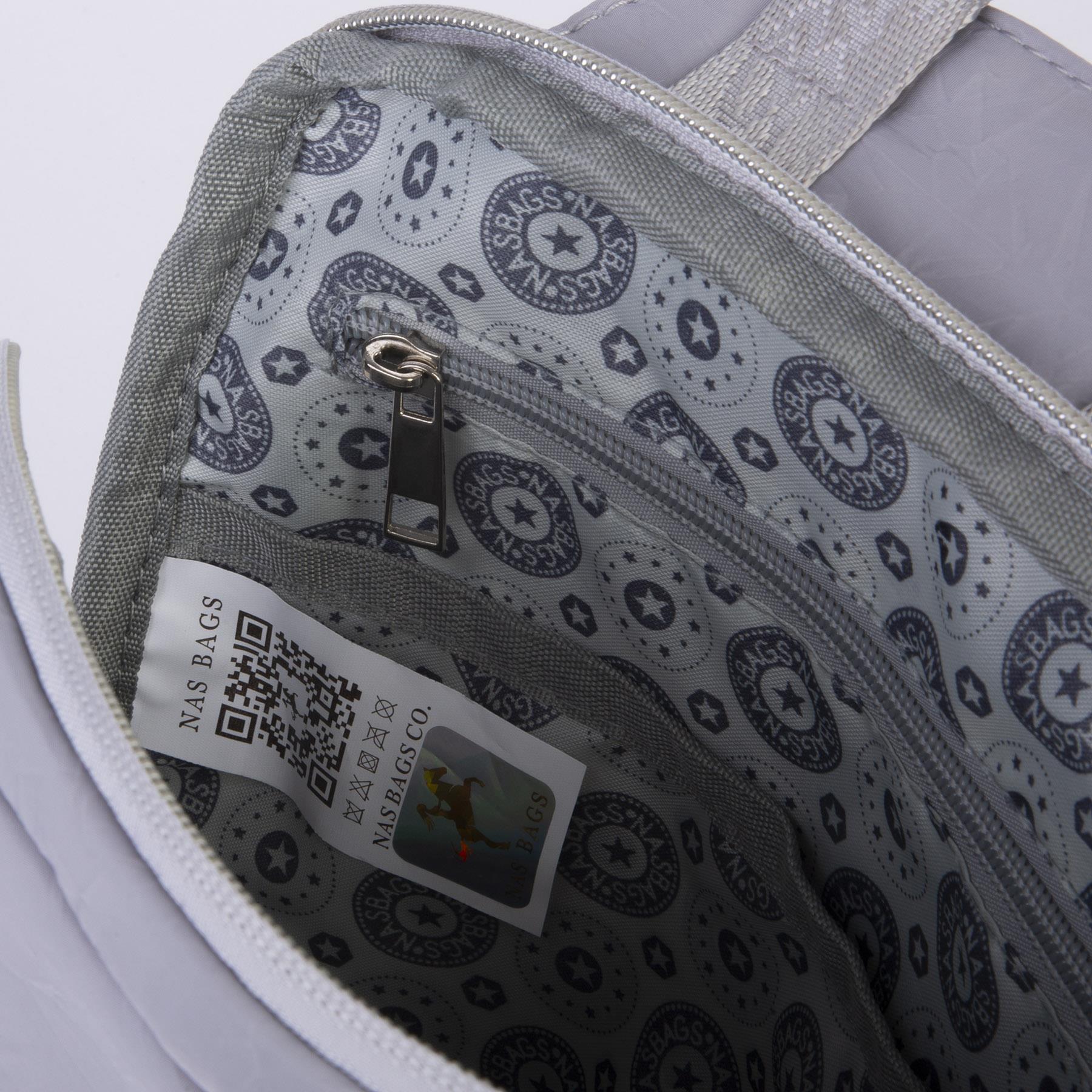 Nas Bag Kadın Çok Gözlü Su Geçirmez (water proof ) Ultra Hafif Sırt Çantası Gri 