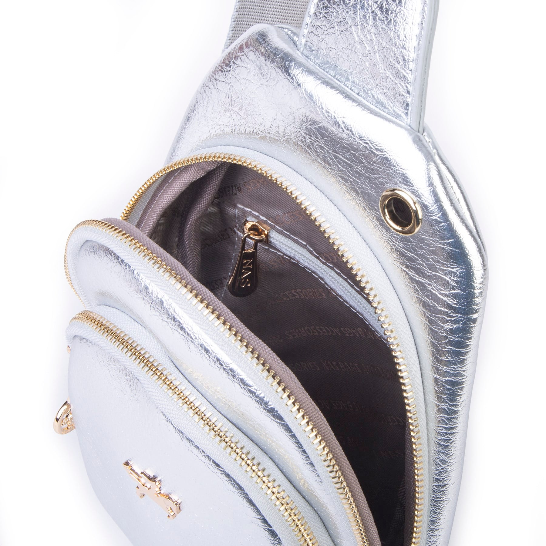 Nas Bag Kadın Crossbody Bag Bel ve Body Bag Gümüş  Victoria