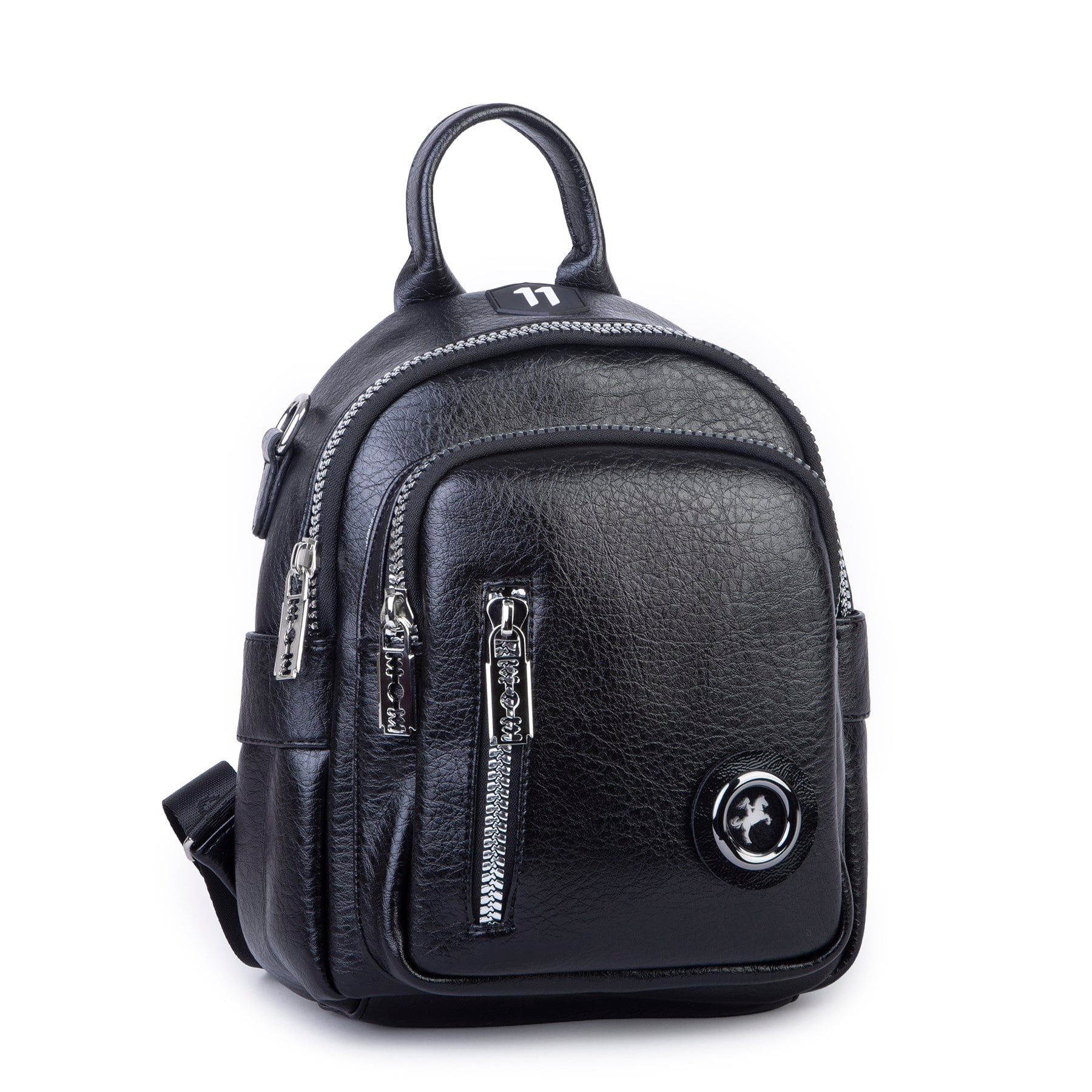 Nas Bag Kadın Dönüştürülebilir Sırt ve Omuz Çantası Şık Geniş Fermuarlı Çanta (24x31x14 cm) Siyah Victoria