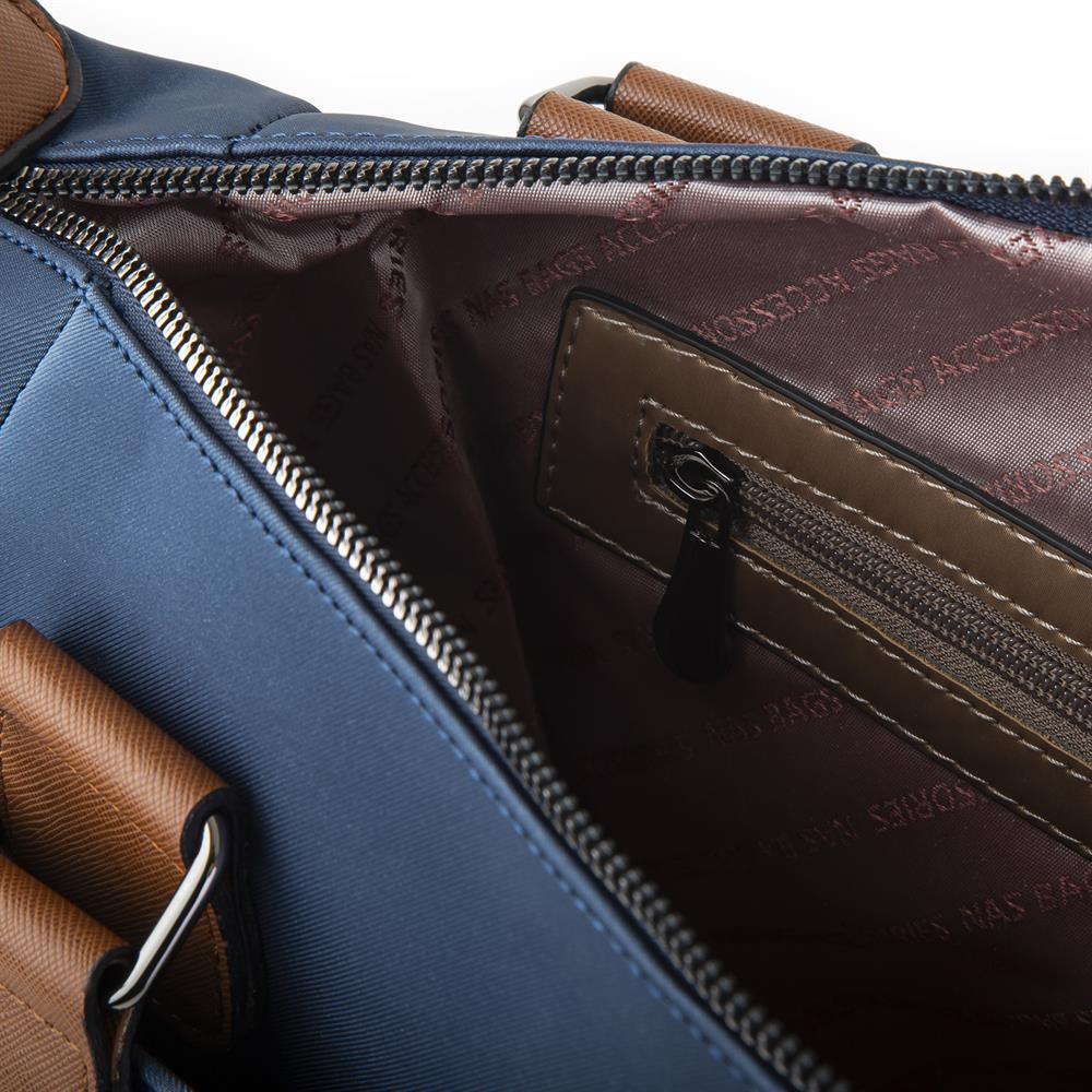 Nas Bag Kadın El Çantası Lacivert Taba Buzzy