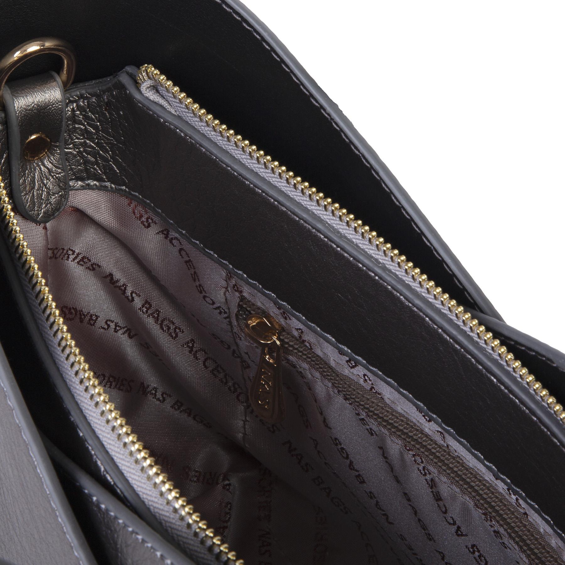 Nas Bag Kadın El ve Omuz Çantası Premium Seri Gri  Victoria