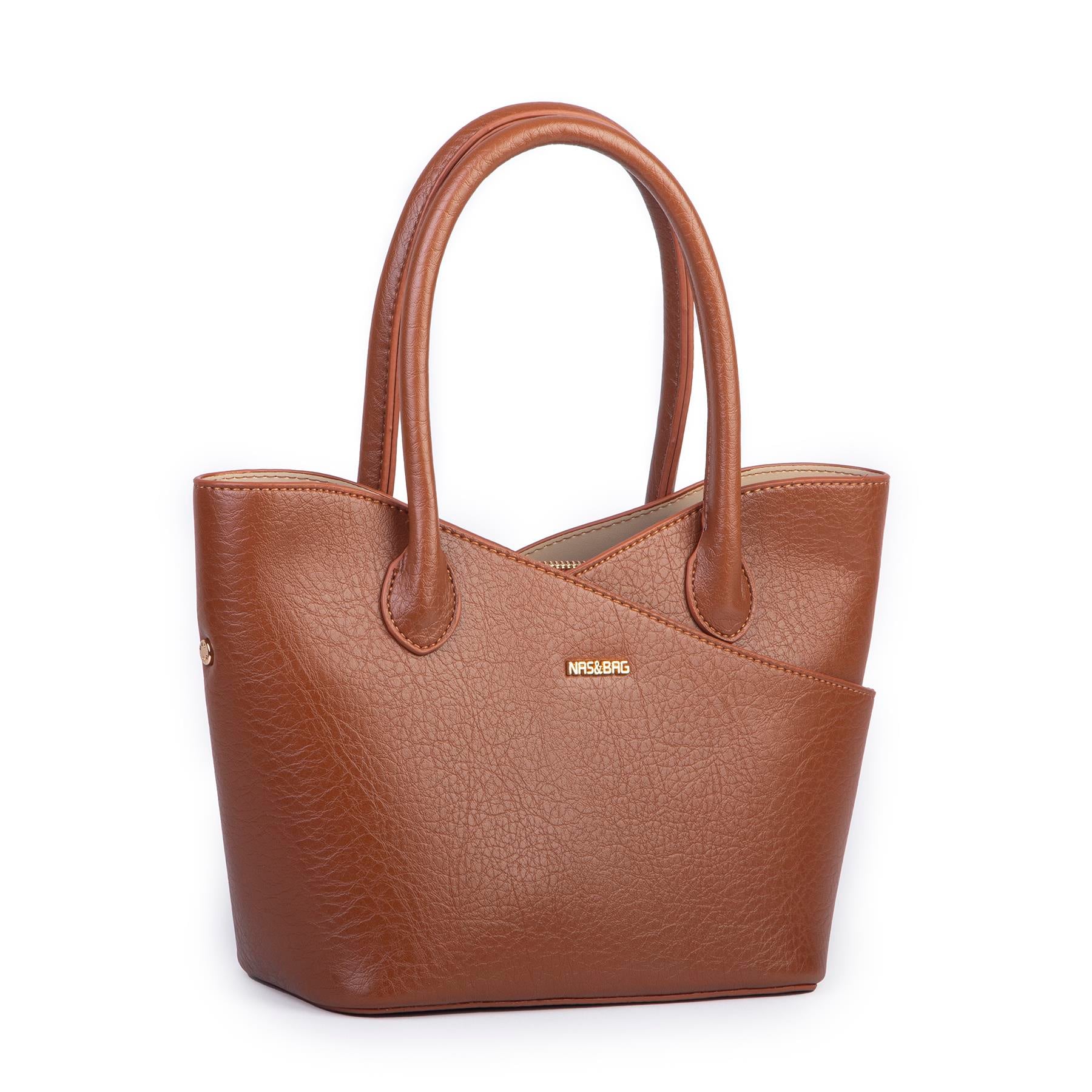 Nas Bag Kadın El ve Omuz Çantası Premium Seri Taba Victoria