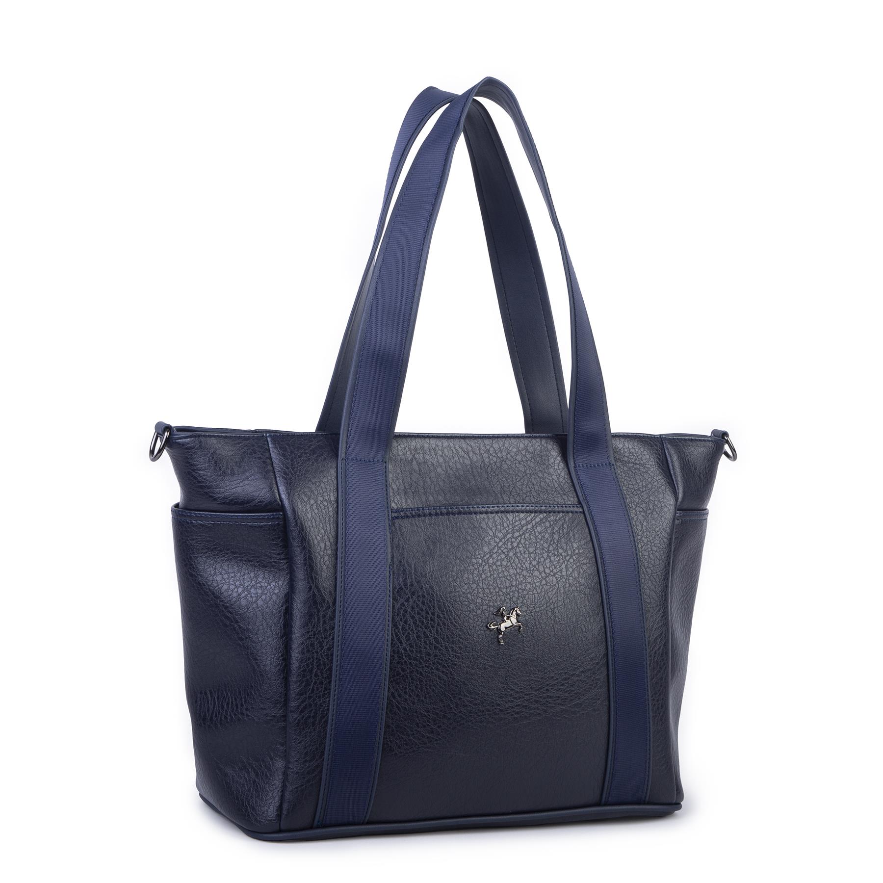 Nas Bag Kadın Extra Büyük Omuz Çantası ve Spor Çantası ( 46x36 cm ) Lacivert Victoria