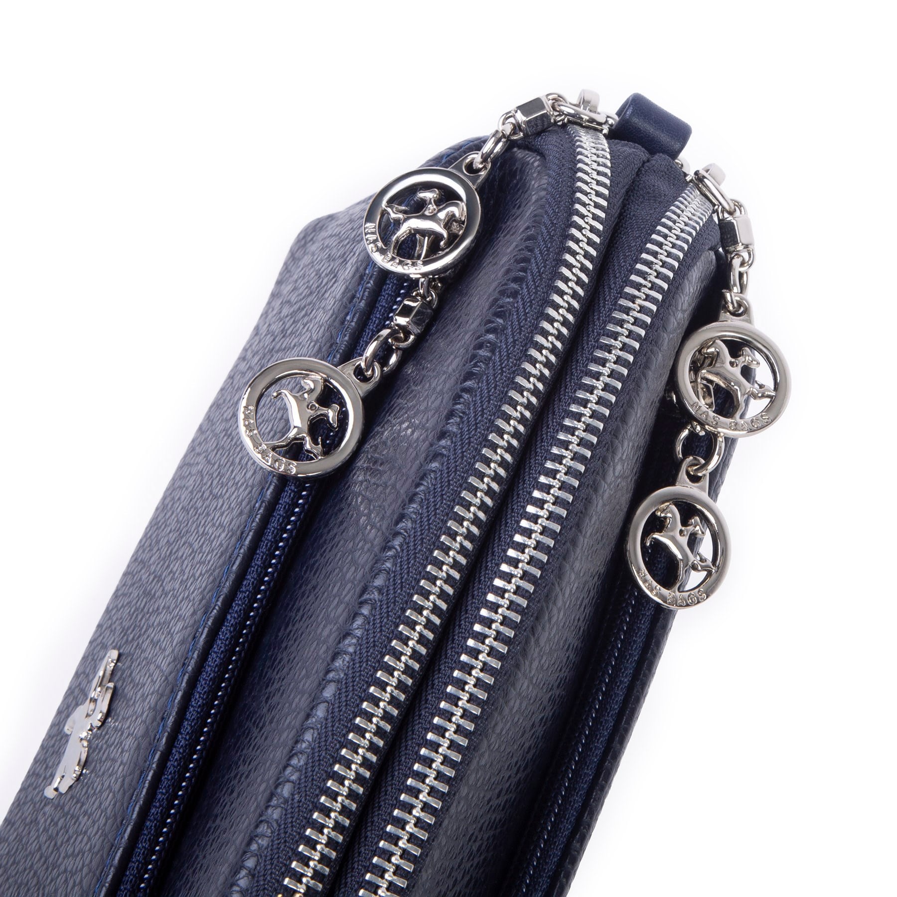 Nas Bag Kadın Günlük Sade Şık Çok Gözlü Çapraz Çanta (23x14 cm) Lacivert Lopez