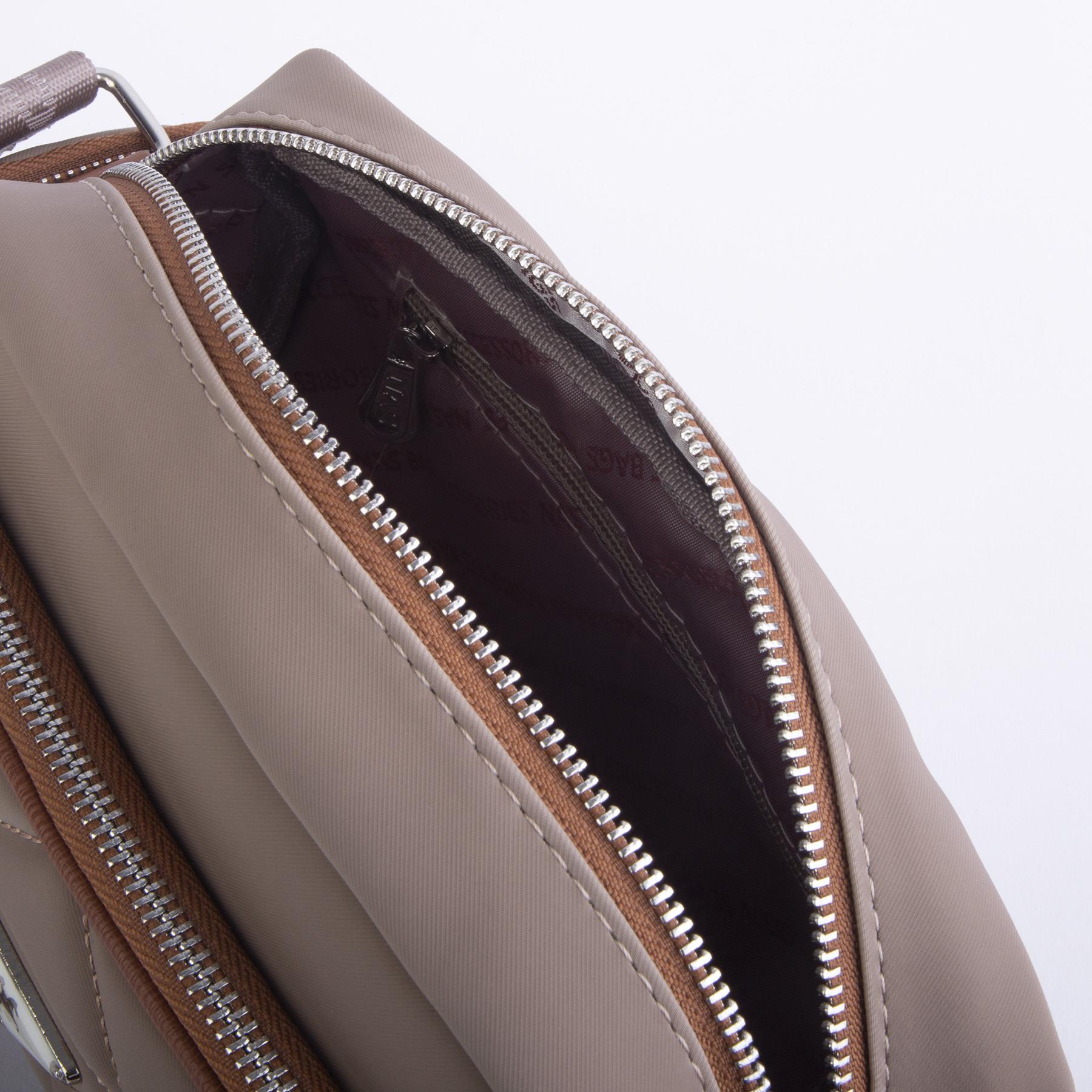 Nas Bag Kadın Kapitone Çok Cepli Çapraz Çanta Vizon  Taba Buzzy