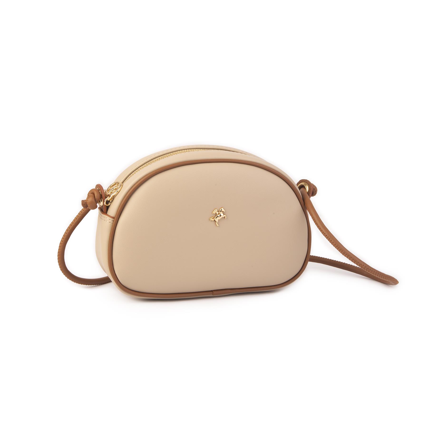 Nas Bag Kadın  Mini Çapraz Çanta Kum Taba Luna (21x16x8 cm)