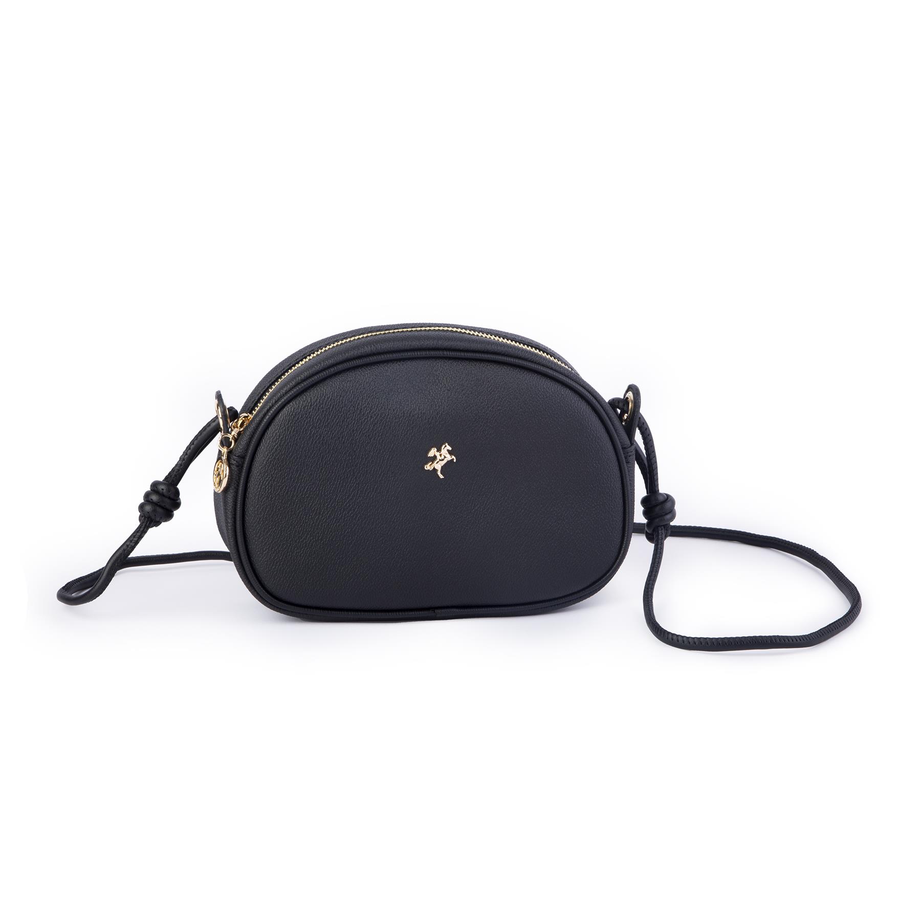 Nas Bag Kadın  Mini Çapraz  Çanta  Siyah  Mercan  (21x16x8 cm)