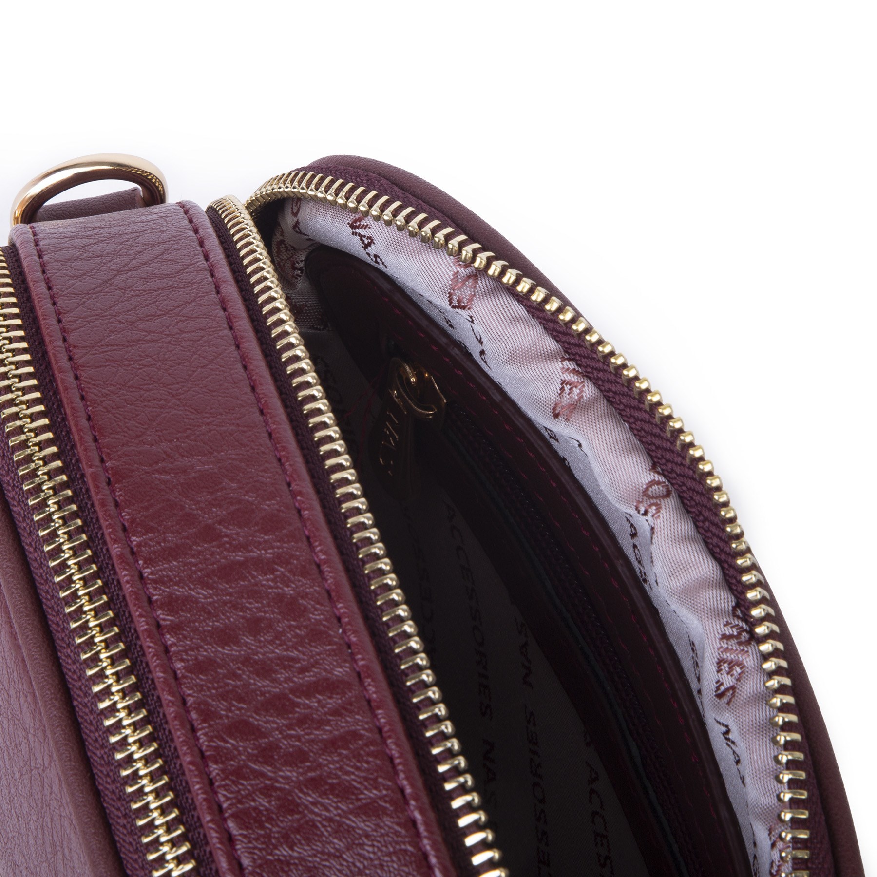 Nas Bag Kadın Mini Cüzdanlı Omuz ve Çapraz Çanta Bordo Victoria