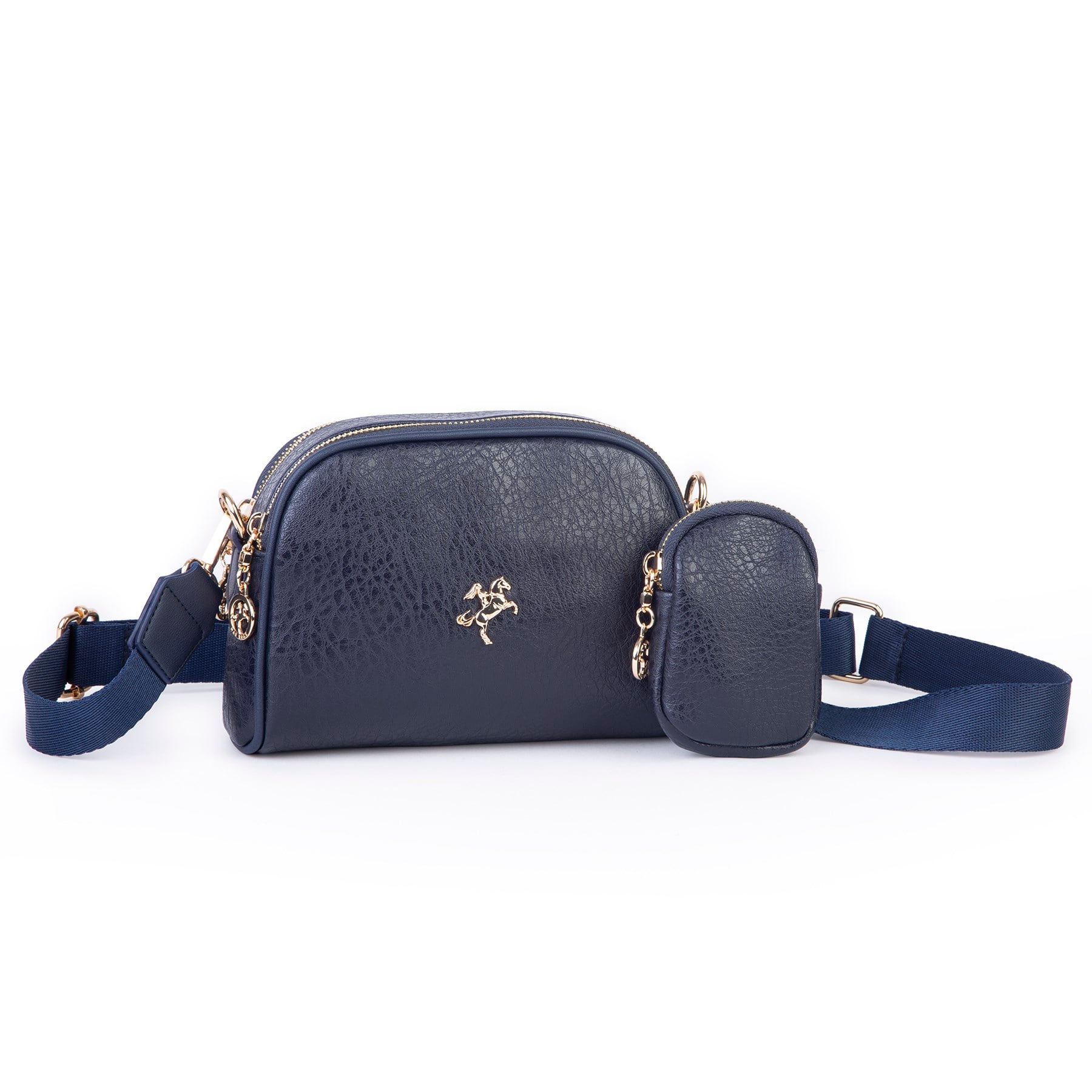 Nas Bag Kadın Mini Cüzdanlı Omuz ve Çapraz Çanta Lacivert Victoria