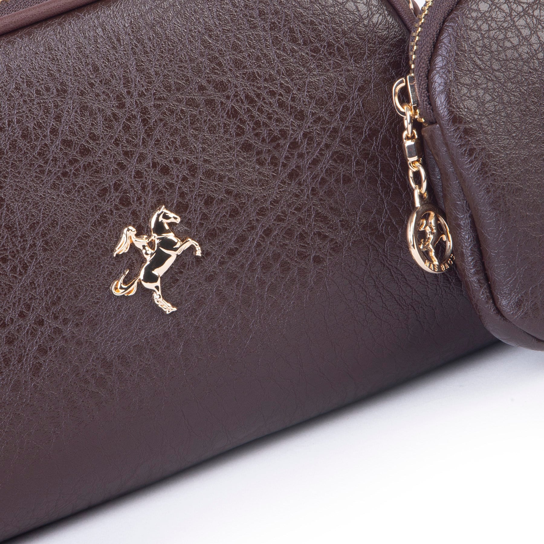 Nas Bag Kadın Mini Cüzdanlı Omuz ve Çapraz Çanta Kahve Victoria