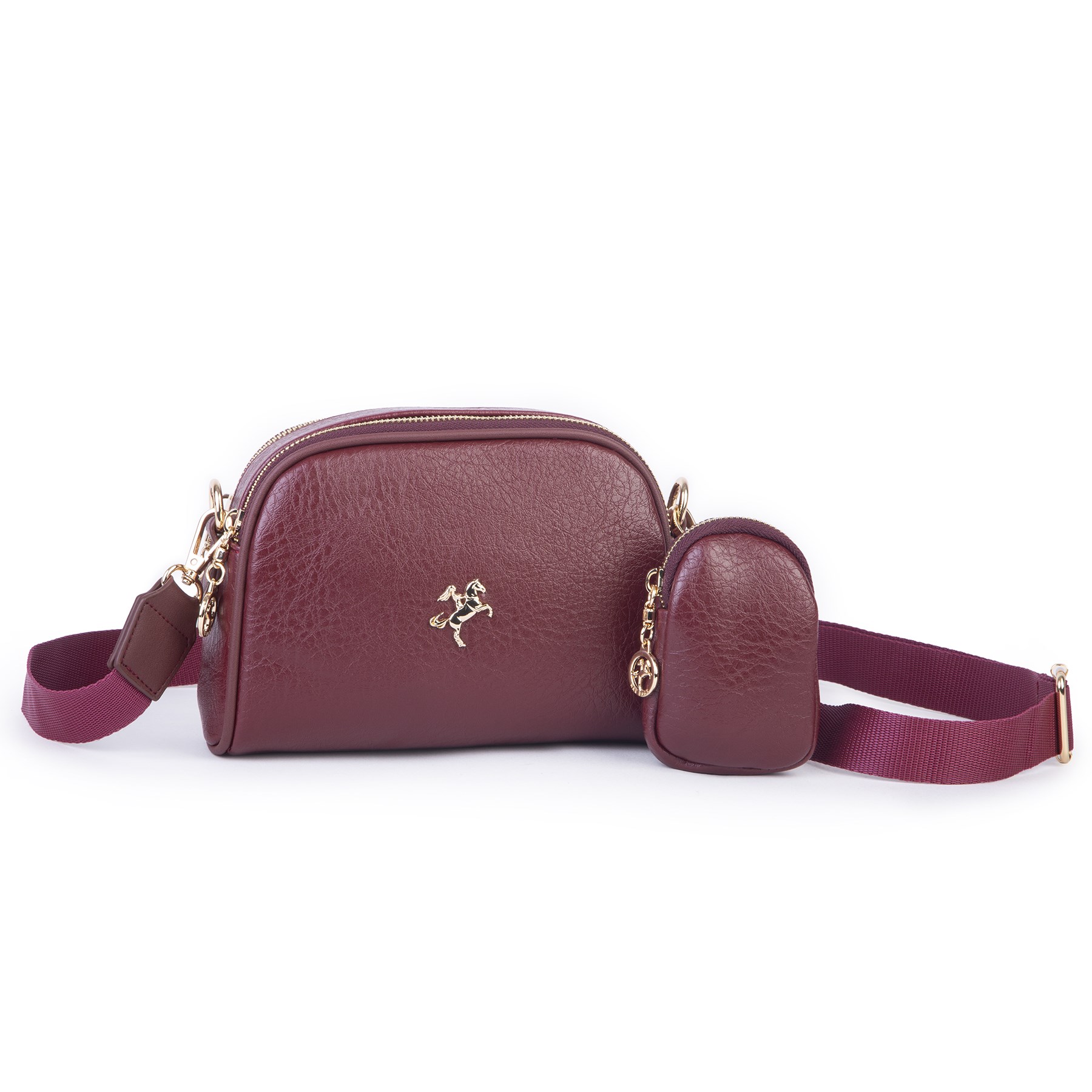 Nas Bag Kadın Mini Cüzdanlı Omuz ve Çapraz Çanta Bordo Victoria