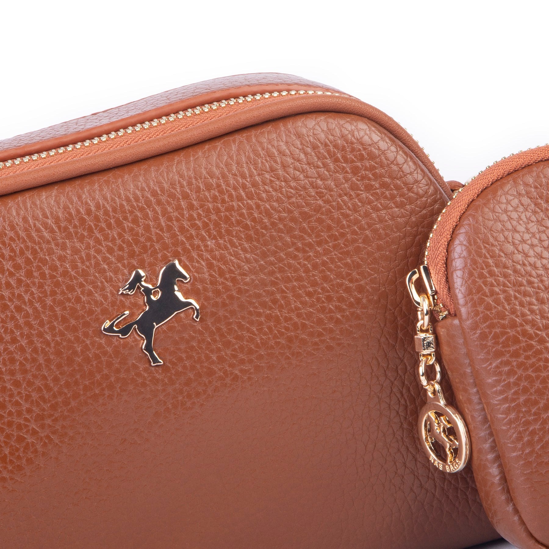 Nas Bag Kadın Mini Cüzdanlı Omuz ve Çapraz Çanta Taba Victoria